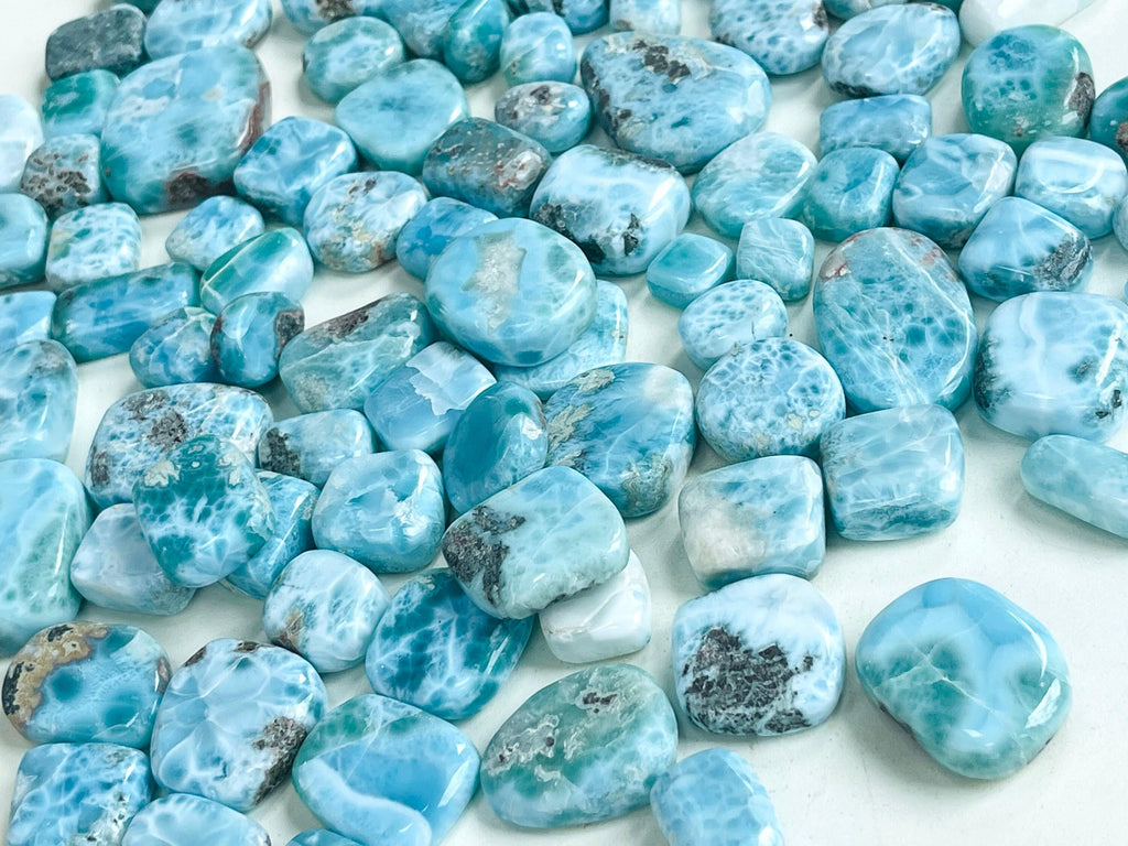 Genuine Natural Larimar Tumble Stone | High-Quality Larimar Pocket Stone