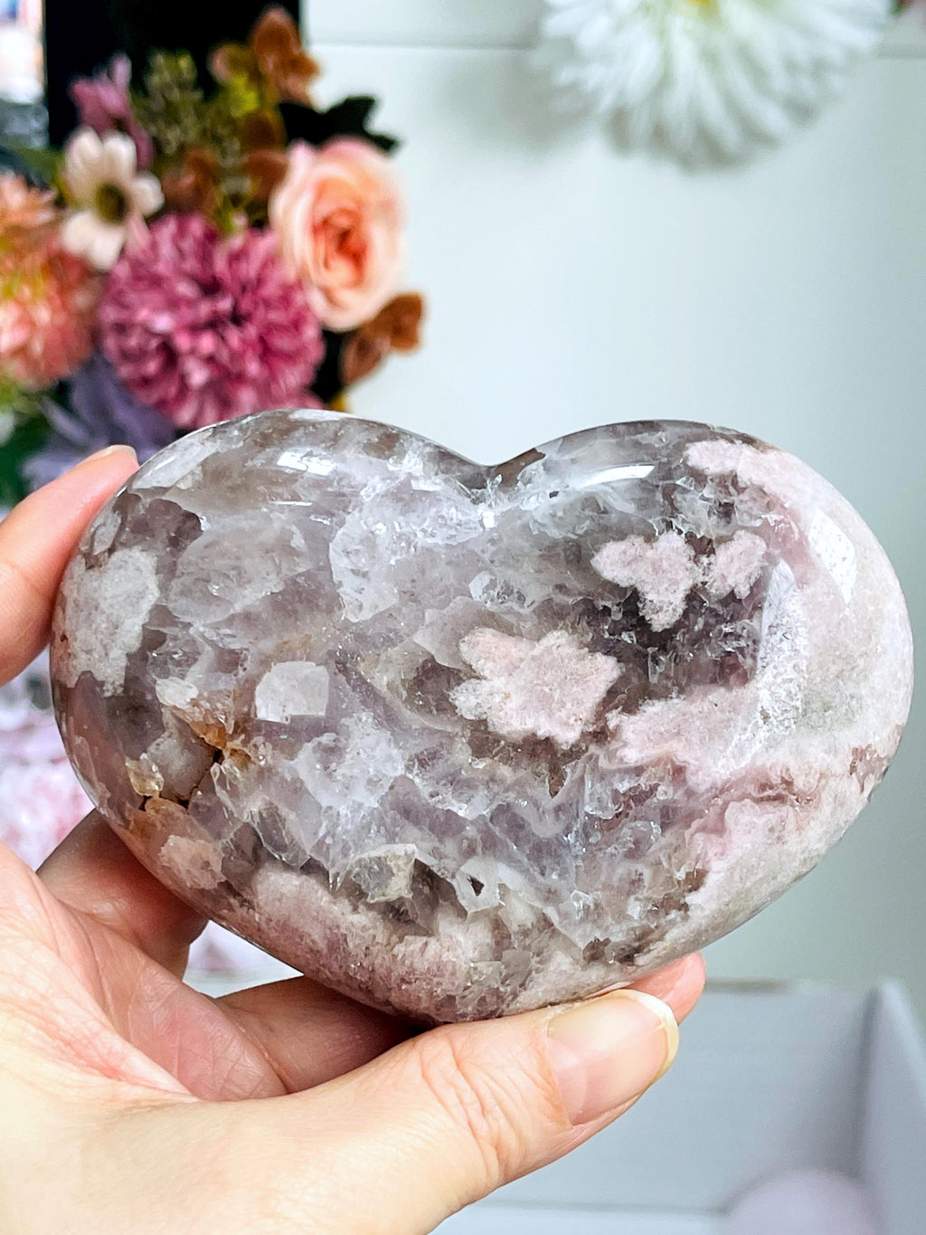 Pink Amethyst, High Quality Pink Amethyst Heart, Pink Amethyst Crystal Heart, Crystal Heart, Crystal Gift, Healing Crystal