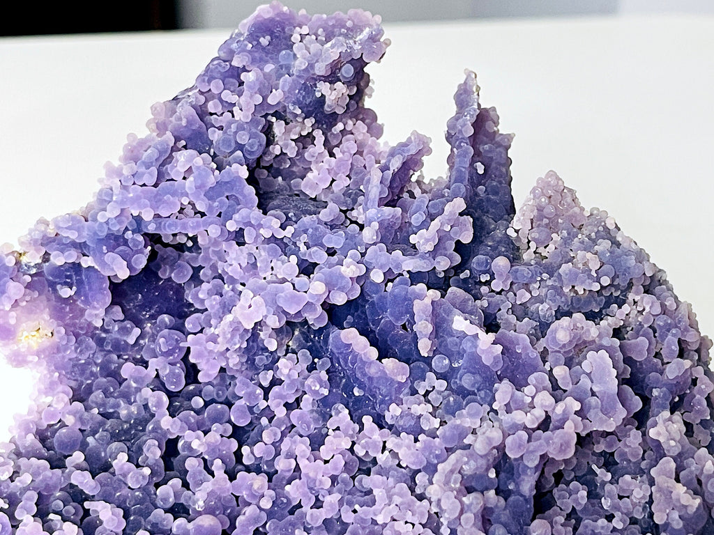 Natural 1.3kg Grape Agate Cluster – Rare Purple Botryoidal Crystal for Healing & Mineral Collectors