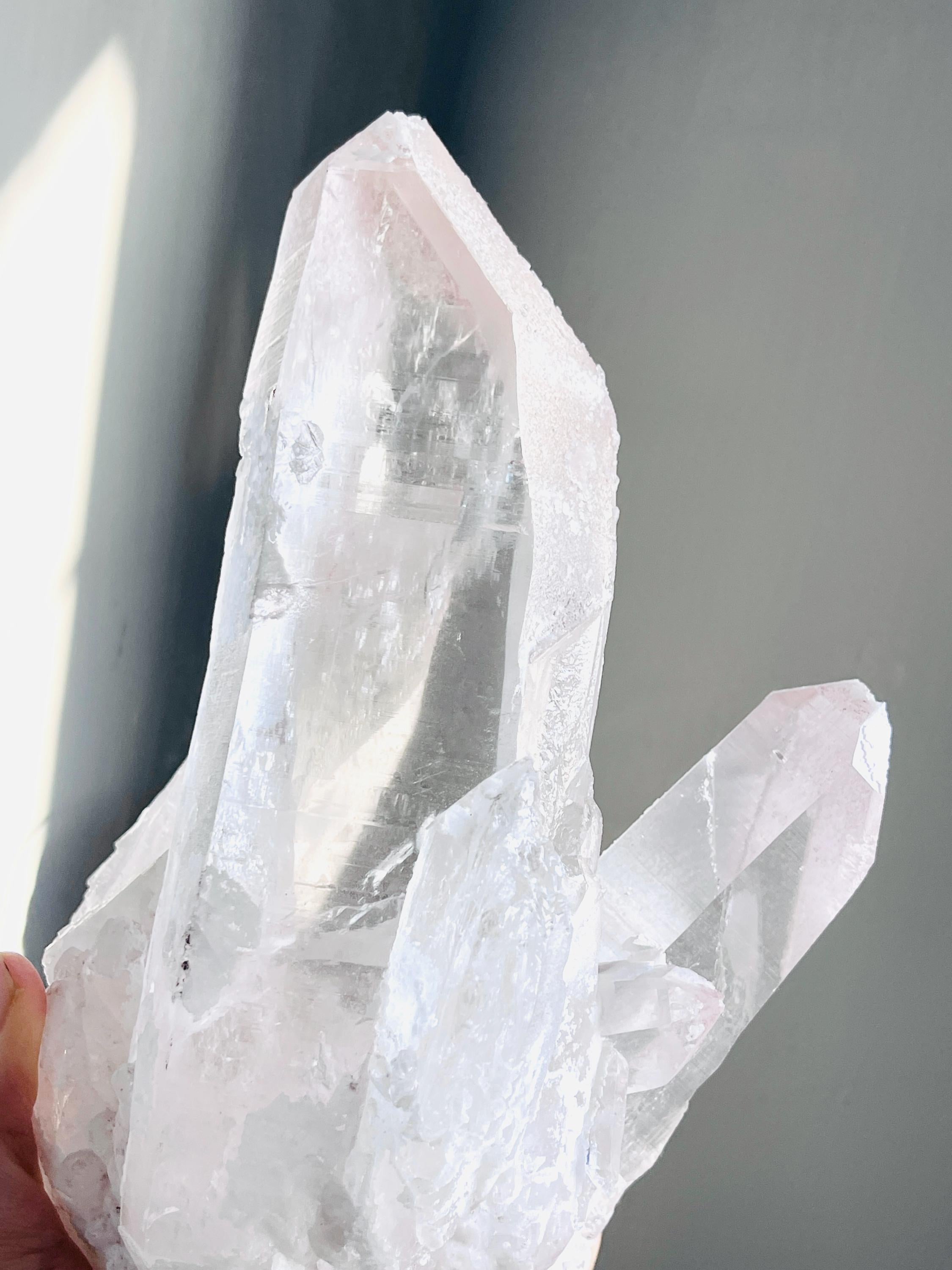 2.84kg XXL Lemurian Quartz Cluster with Pink Lithium – Rare Statement Crystal, Healing Energy, Collector's Gift