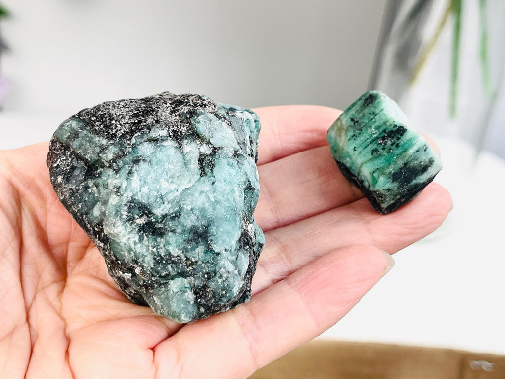 Emerald Specimen, Natural Emerald in Matrix Specimen, Emerald Crystal, Raw Emerald, Crystal Gift, Mineral Collection