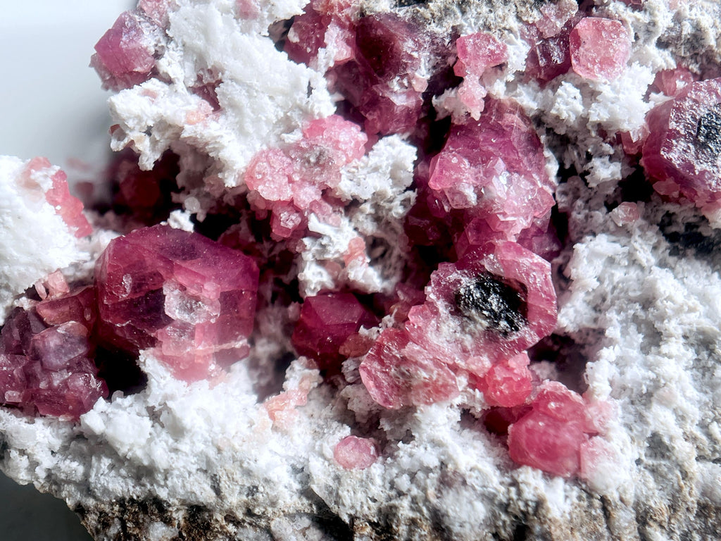 Grossular Garnet, High Grade Rare Raspberry Pink Garnet Mineral Specimen ~ Coahuila, Mexico -2
