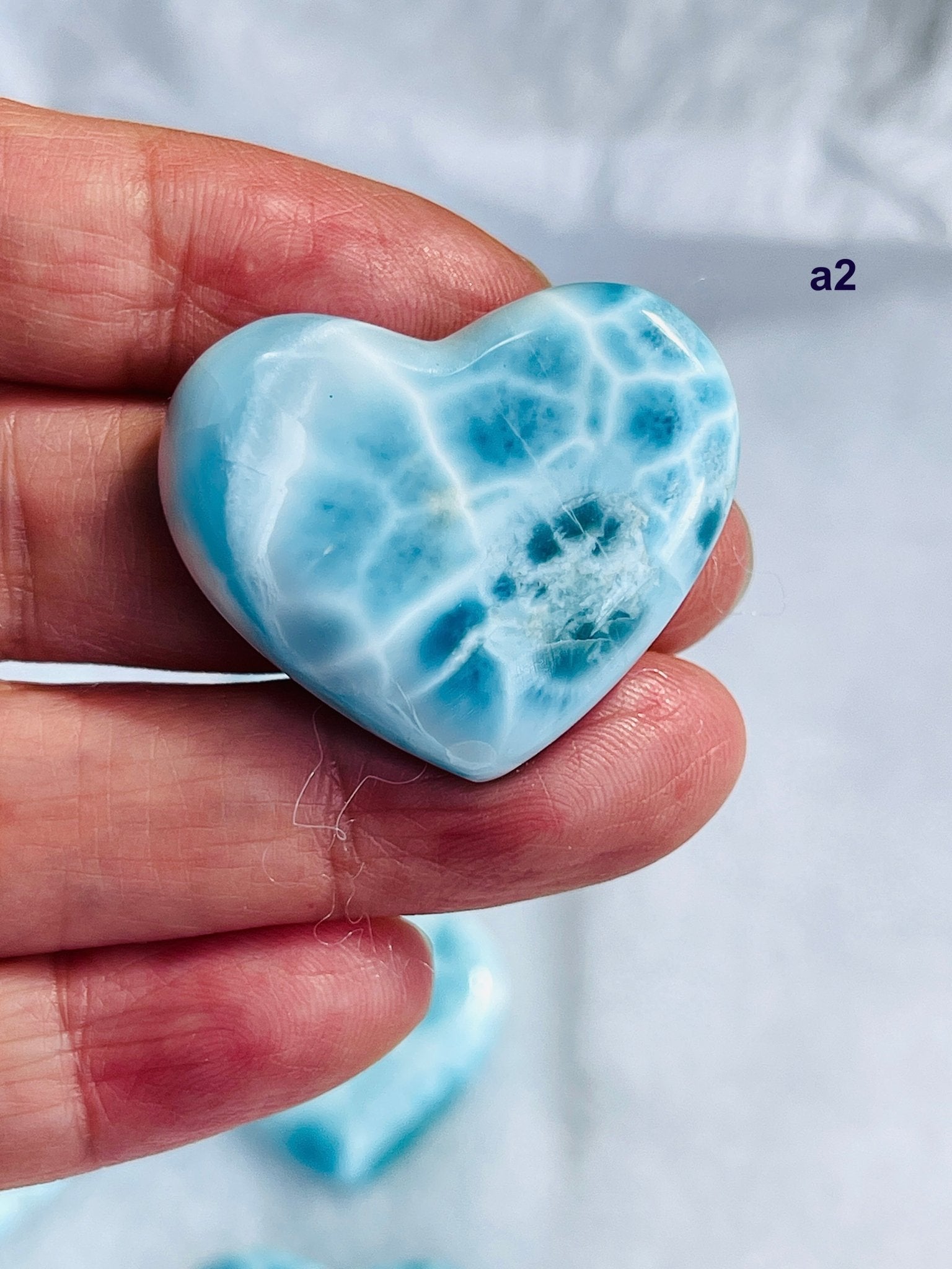 AAA-Grade Larimar Heart | Rare Dominican Republic Crystal - Million Years Crystal