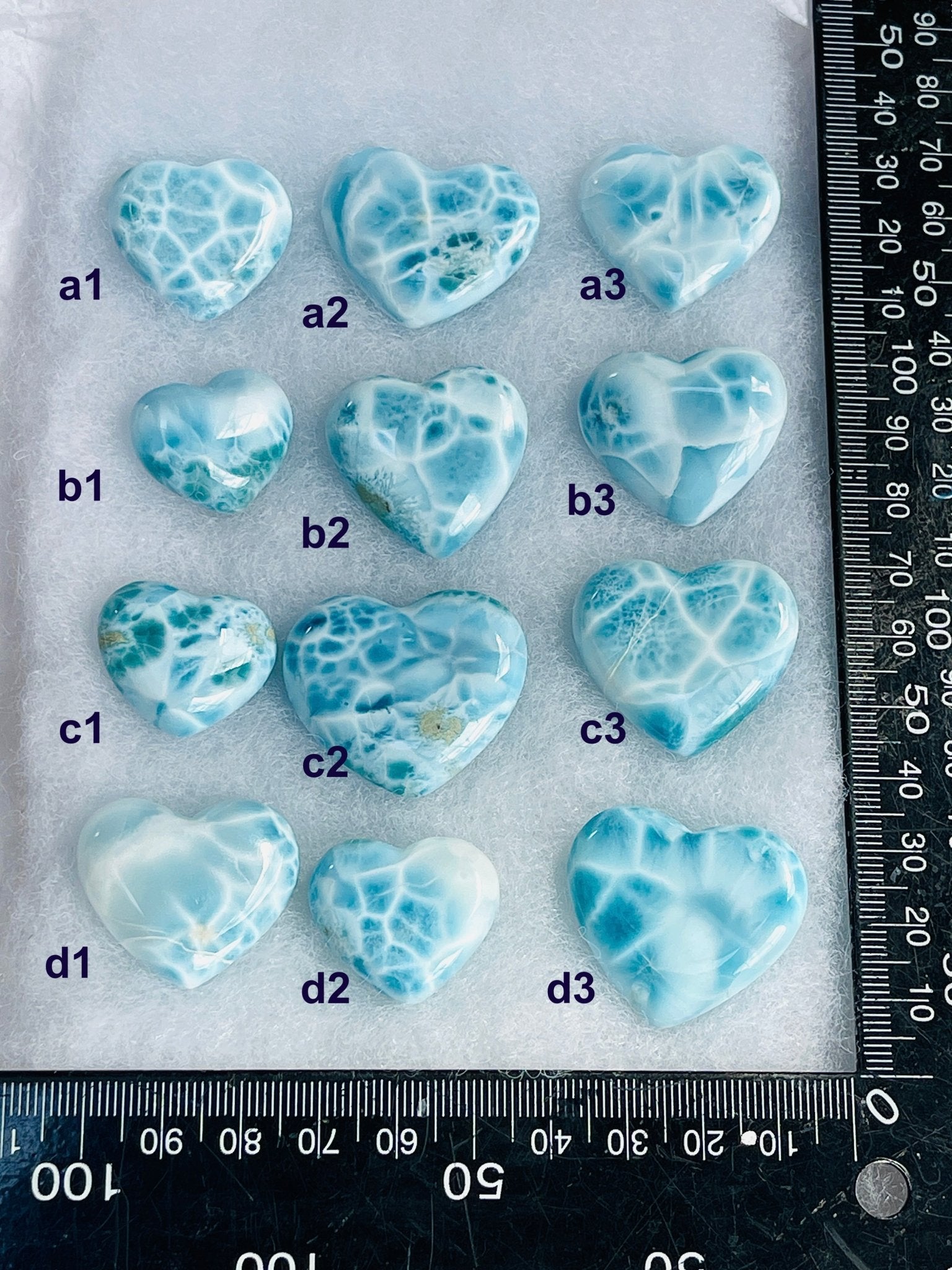 AAA-Grade Larimar Heart | Rare Dominican Republic Crystal - Million Years Crystal