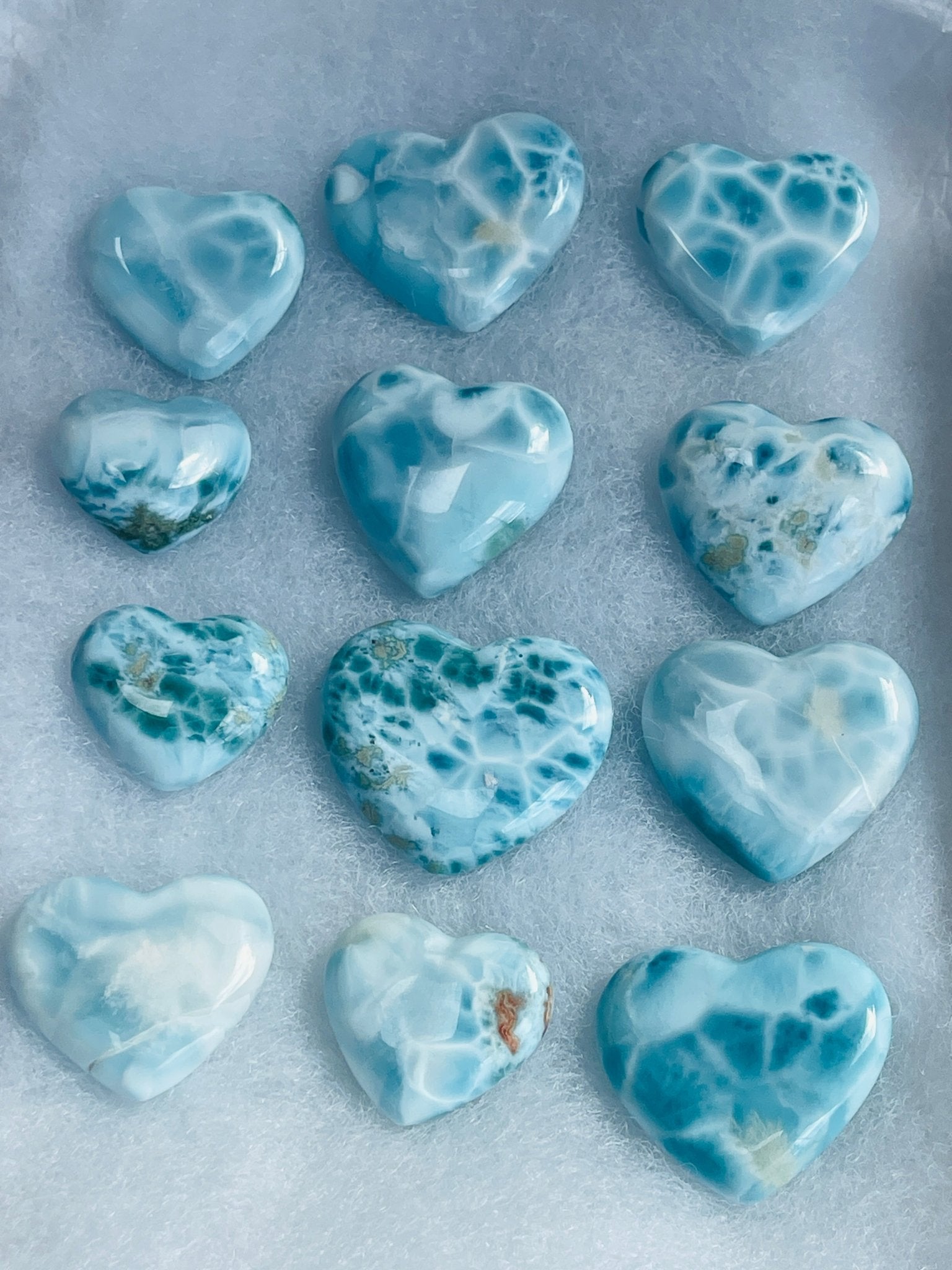 AAA-Grade Larimar Heart | Rare Dominican Republic Crystal - Million Years Crystal