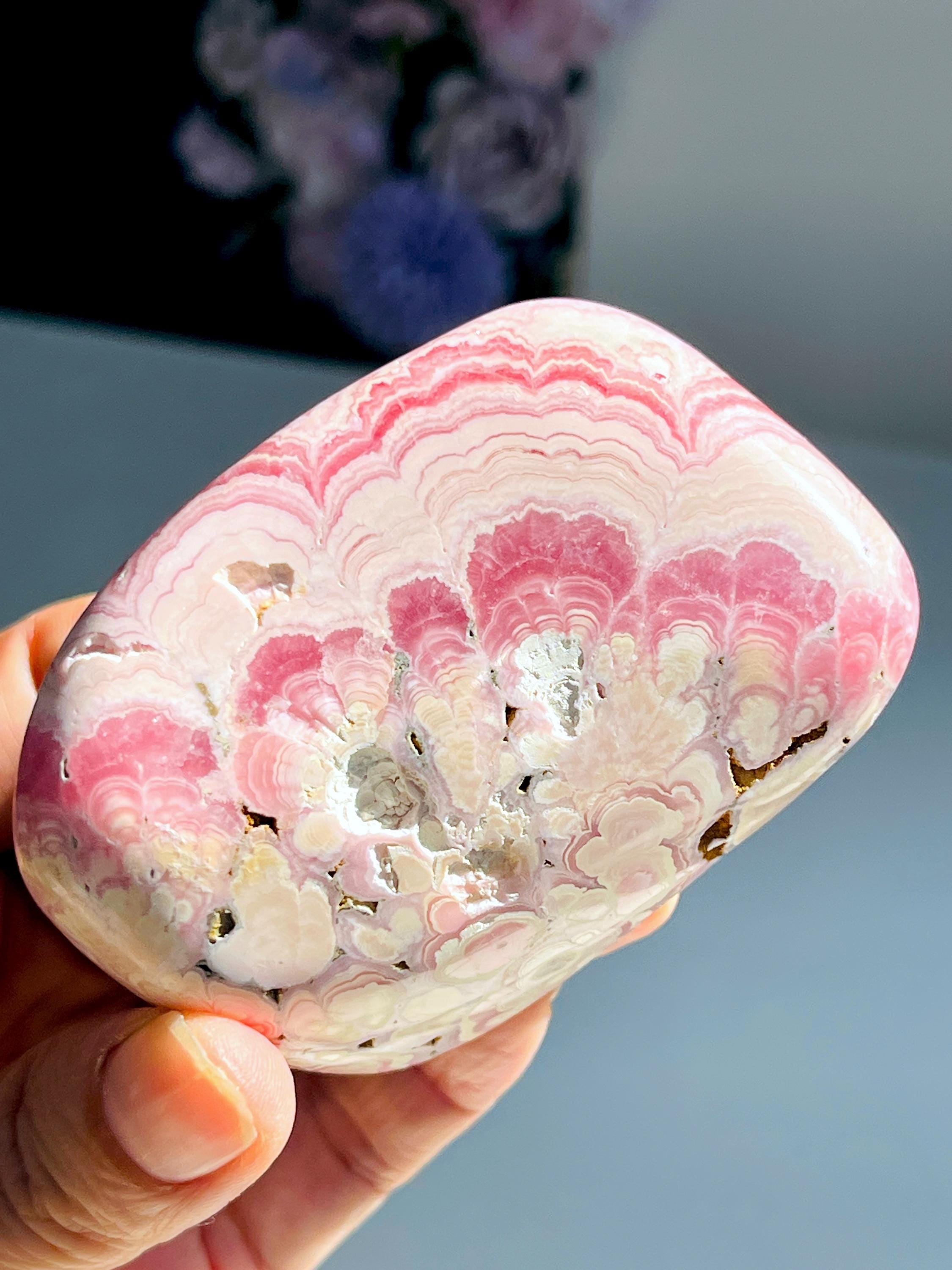 Unique Rhodochrosite Freeform, Natural Rhodochrosite, Argentina Pink Rhodochrosite, Crystal Gift, Mineral Collection
