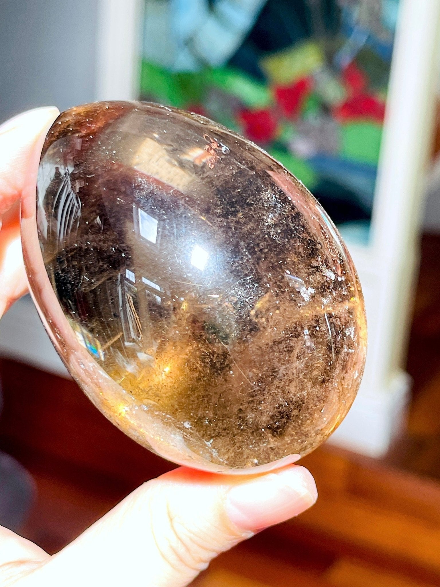 Amazing Smoky Quartz Egg, High Grade Smokey Quartz wiith grate clarity, Meditation Crystal, Crystal Gift, Home Decor - Million Years Crystal