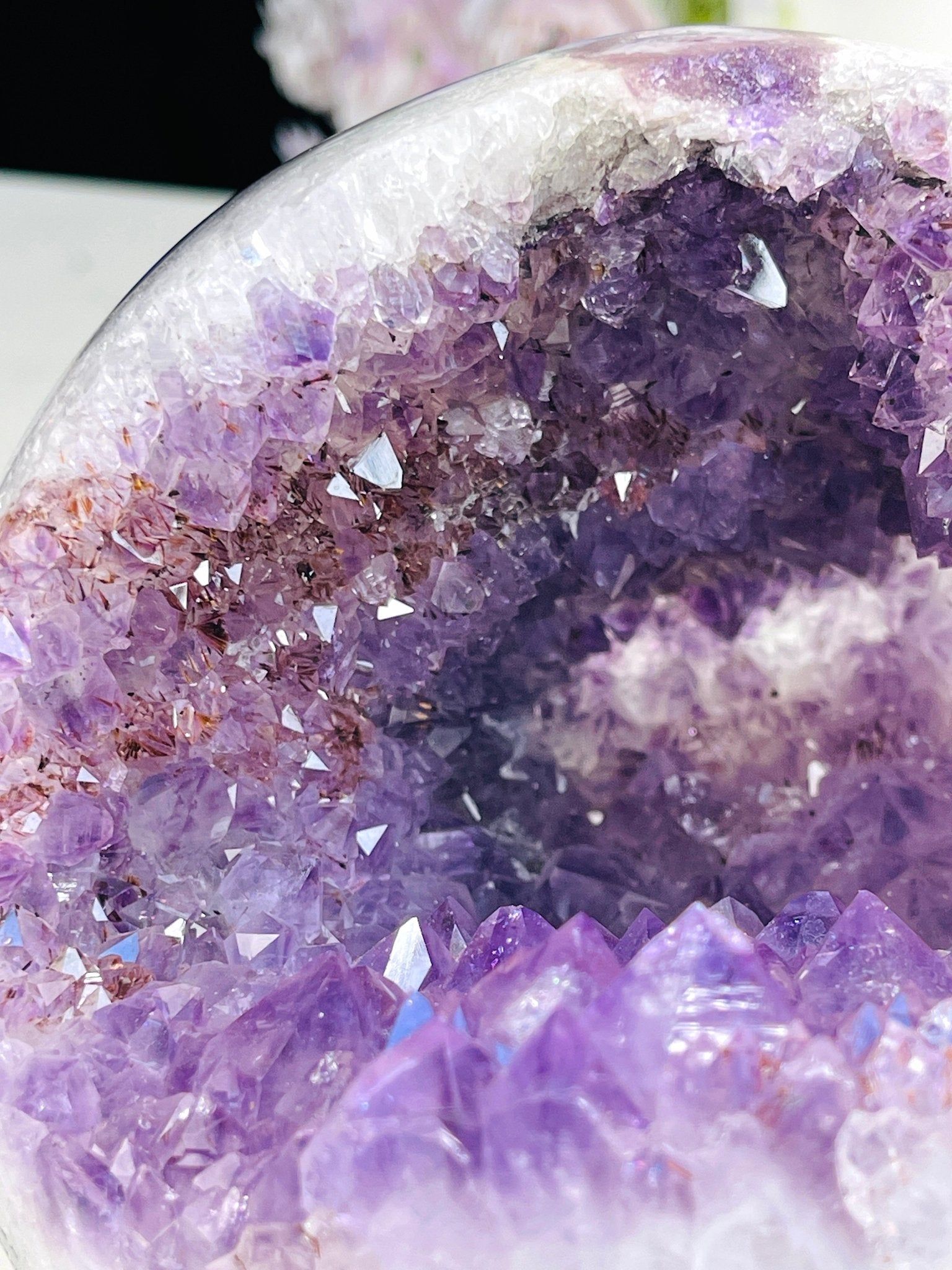 Amethyst Druzy Geode Sphere, Statement Natural Druzy Amethyst Sphere, unique gift, Crystal gift, Home Decor - Million Years Crystal