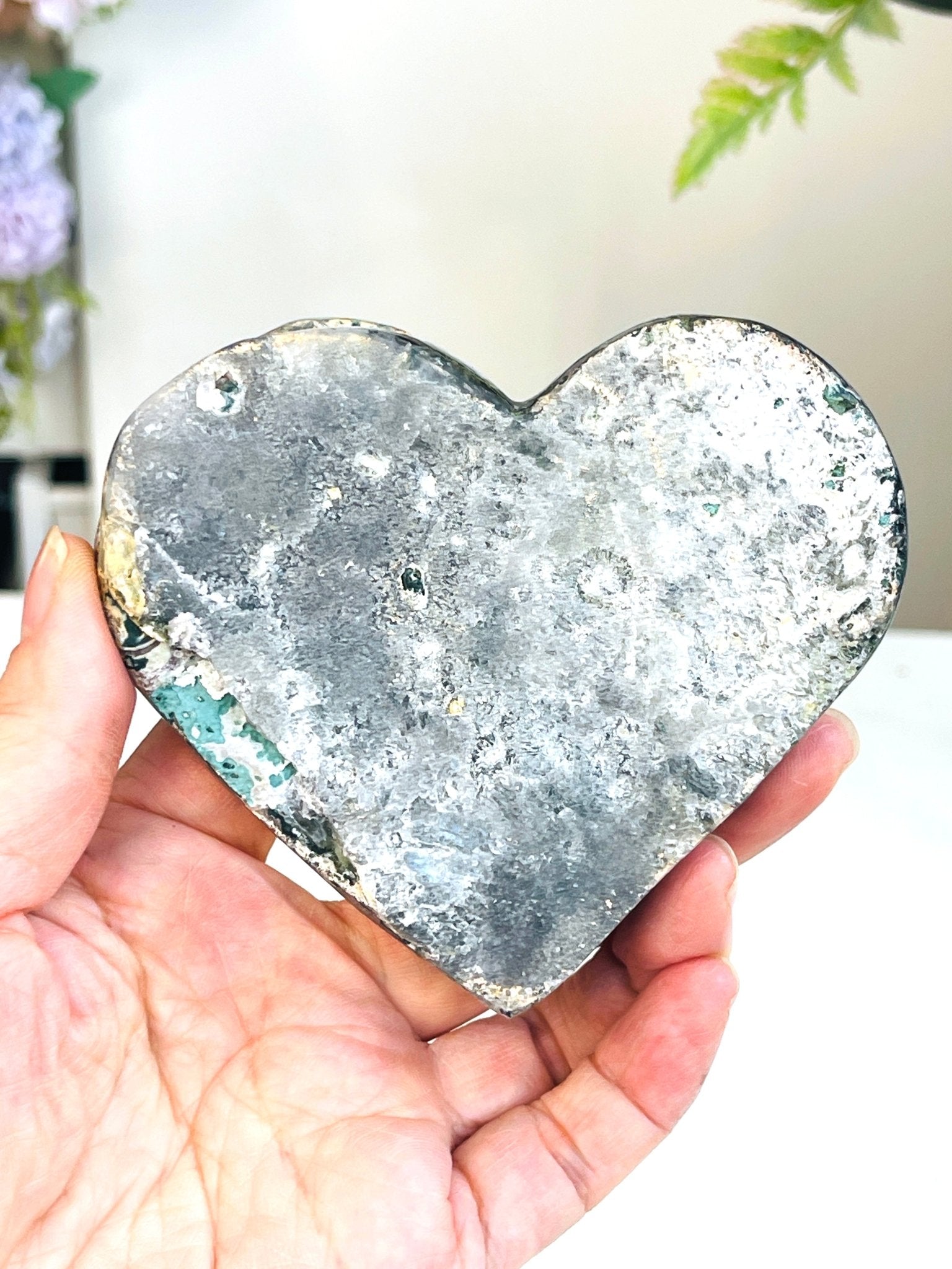 Amethyst Flower Heart 1 - Million Years Crystal