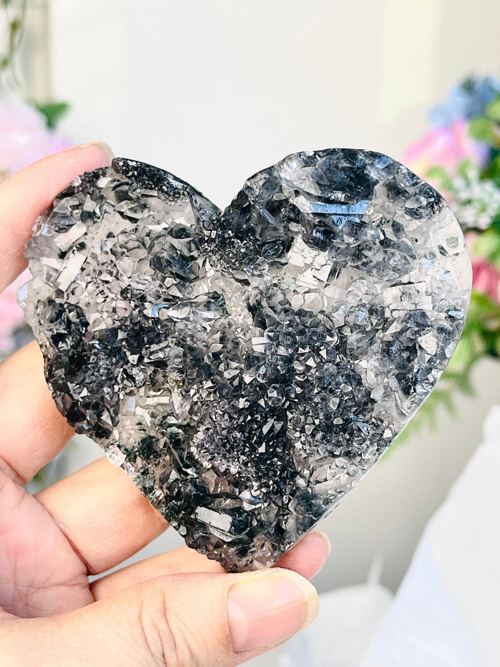 Amethyst Flower Heart 3 - Million Years Crystal