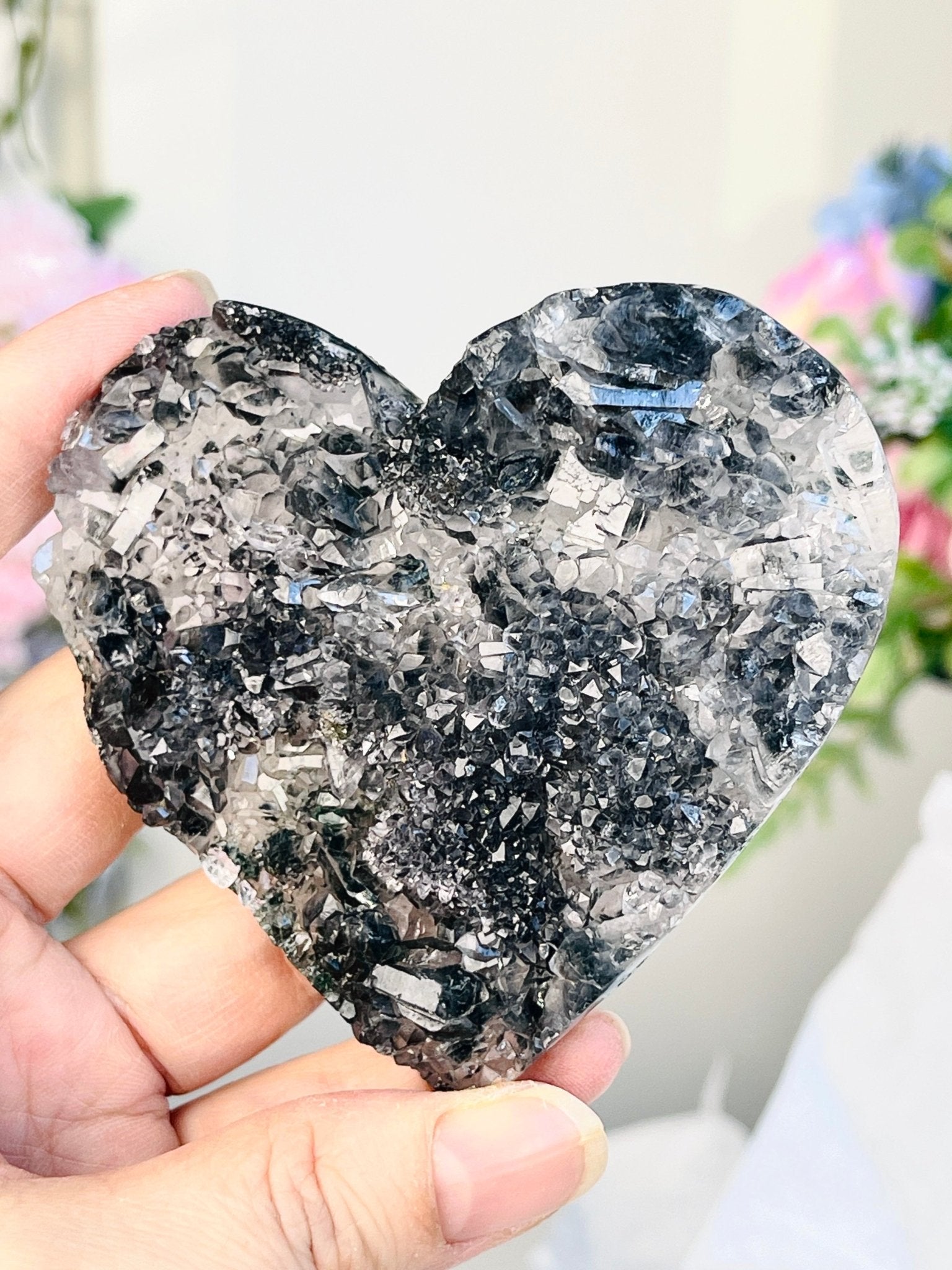 Amethyst Flower Heart 3 - Million Years Crystal