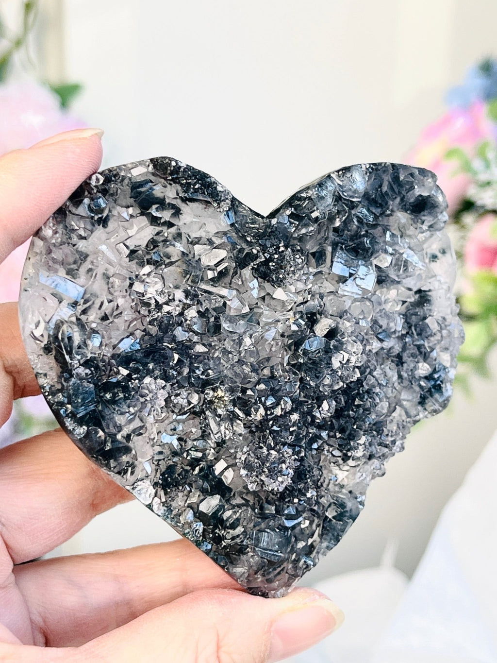 Amethyst Flower Heart 3 - Million Years Crystal