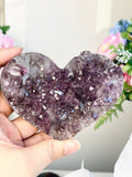 Amethyst Flower Heart 6 - Million Years Crystal