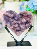 amethyst flower heart - statement piece - Million Years Crystal