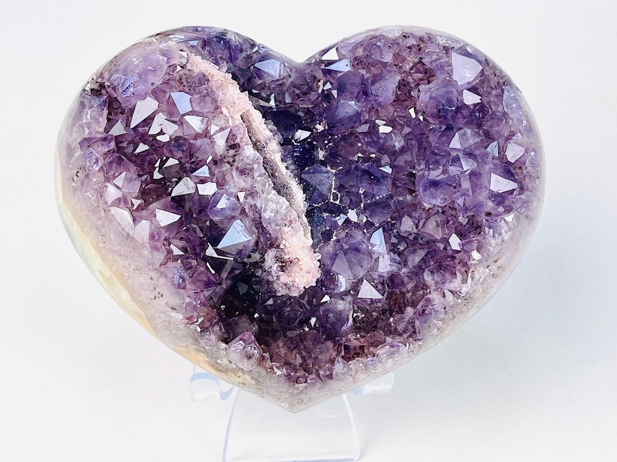 Amethyst Heart, Unique Druzy Amethyst Crystal Heart, High Quality Natural Amethyst Druzy Heart, Crystal Gift, Healing Crystal - Million Years Crystal