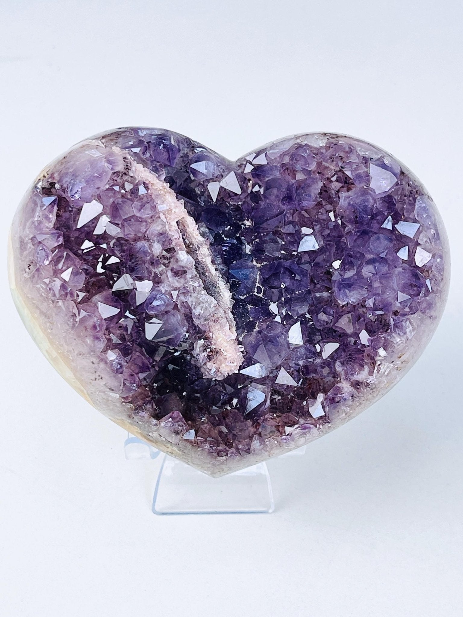 Amethyst Heart, Unique Druzy Amethyst Crystal Heart, High Quality Natural Amethyst Druzy Heart, Crystal Gift, Healing Crystal - Million Years Crystal