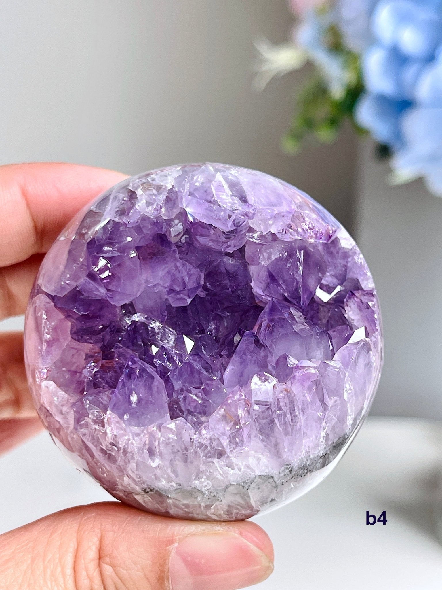 Amethyst Sphere | Rainbow Druzy Crystal Ball – Ethically Sourced from Uruguay - Million Years Crystal