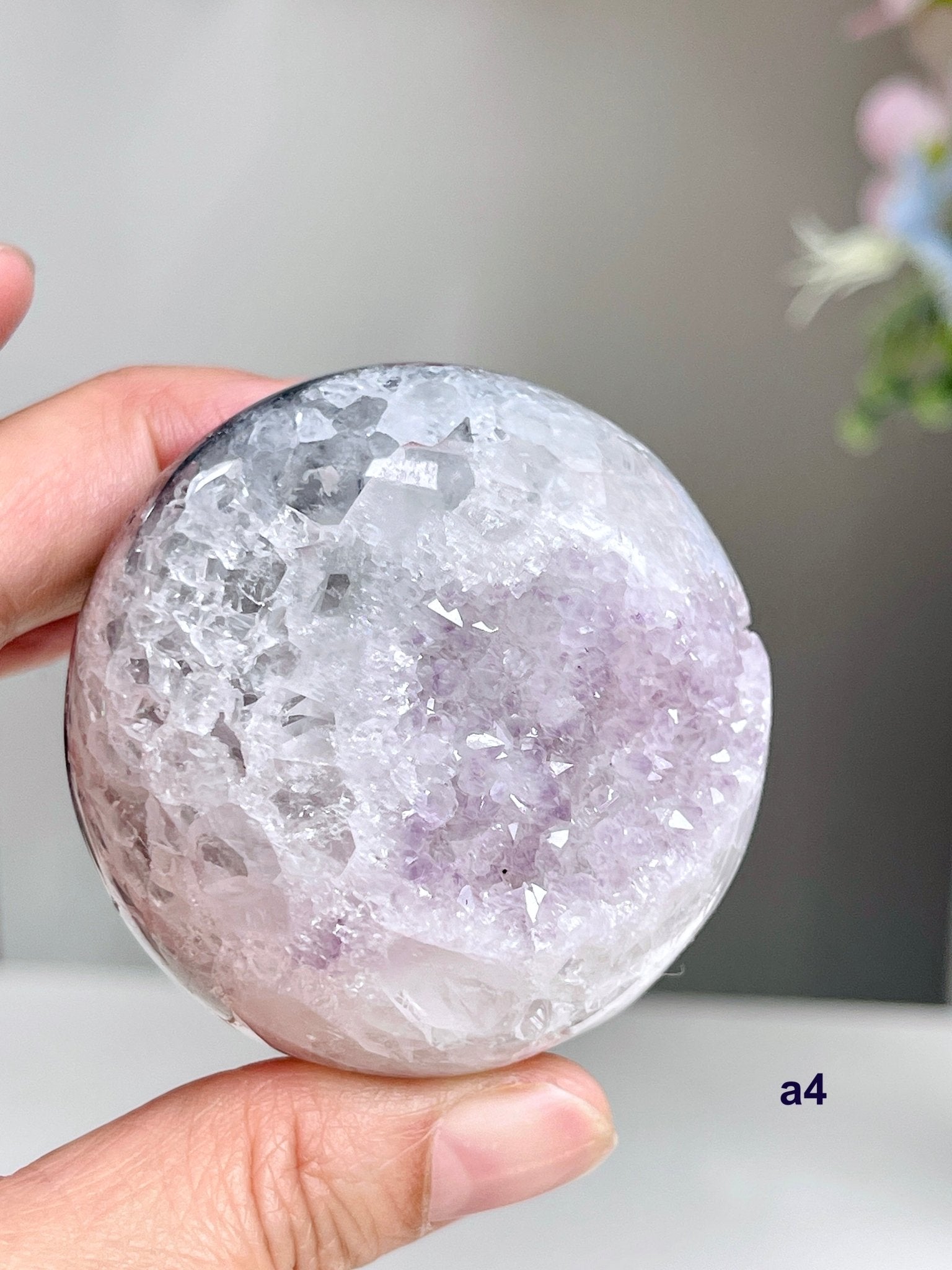 Amethyst Sphere | Rainbow Druzy Crystal Ball – Ethically Sourced from Uruguay - Million Years Crystal