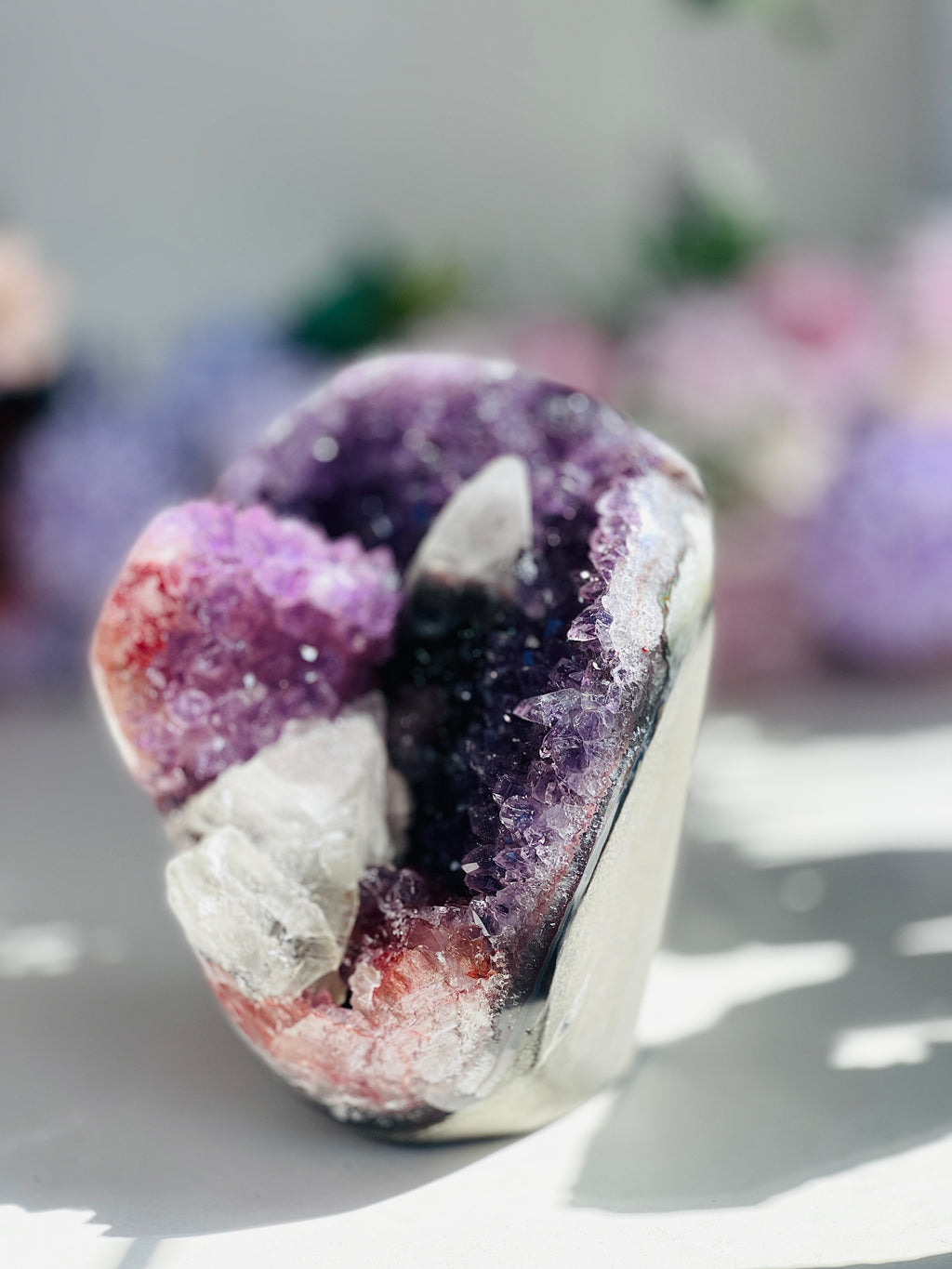 Gorgeous Amethyst with Calcite from Uruguay