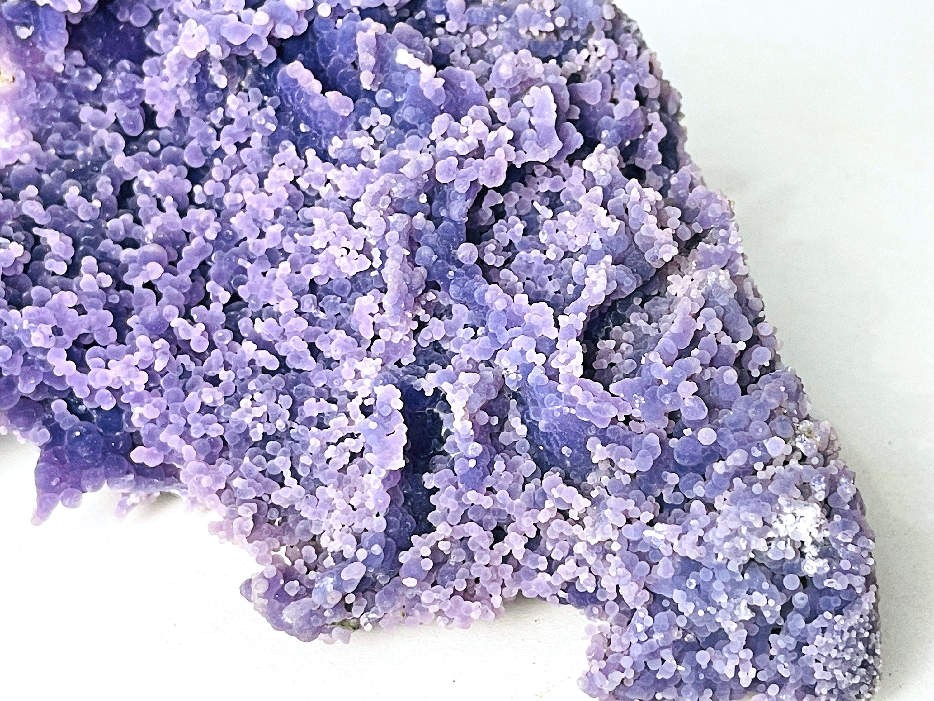 Natural 1.3kg Grape Agate Cluster – Rare Purple Botryoidal Crystal for Healing & Mineral Collectors