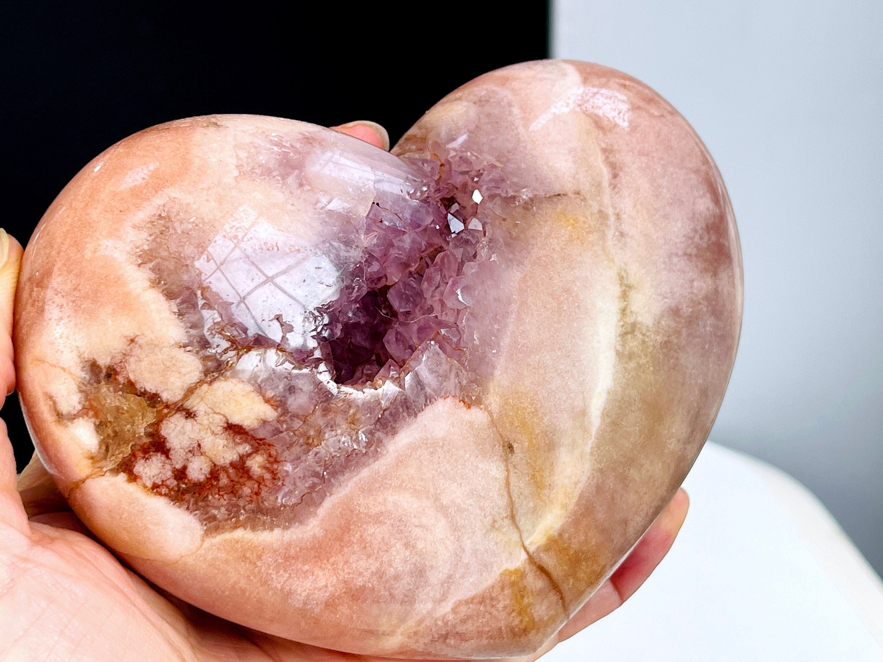 Pink Amethyst, High Quality Pink Amethyst Heart, Pink Amethyst Crystal Heart, Crystal Heart, Crystal Gift, Healing Crystal