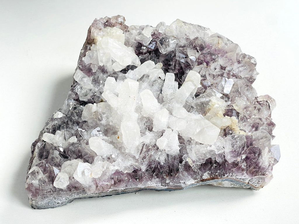 2.9kg Exquisite Amethyst with Calcite Mineral Specimen, Special Calcite & Amethyst Specimen, Calcite Specimen, Amethyst Mineral Specimen