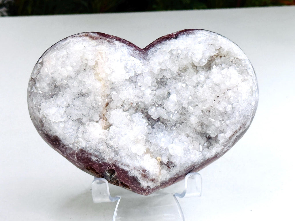Pink Amethyst, Super Druzy Pink Amethyst Heart, Pink Amethyst Crystal Heart, Crystal Heart, Crystal Gift, Healing Crystal
