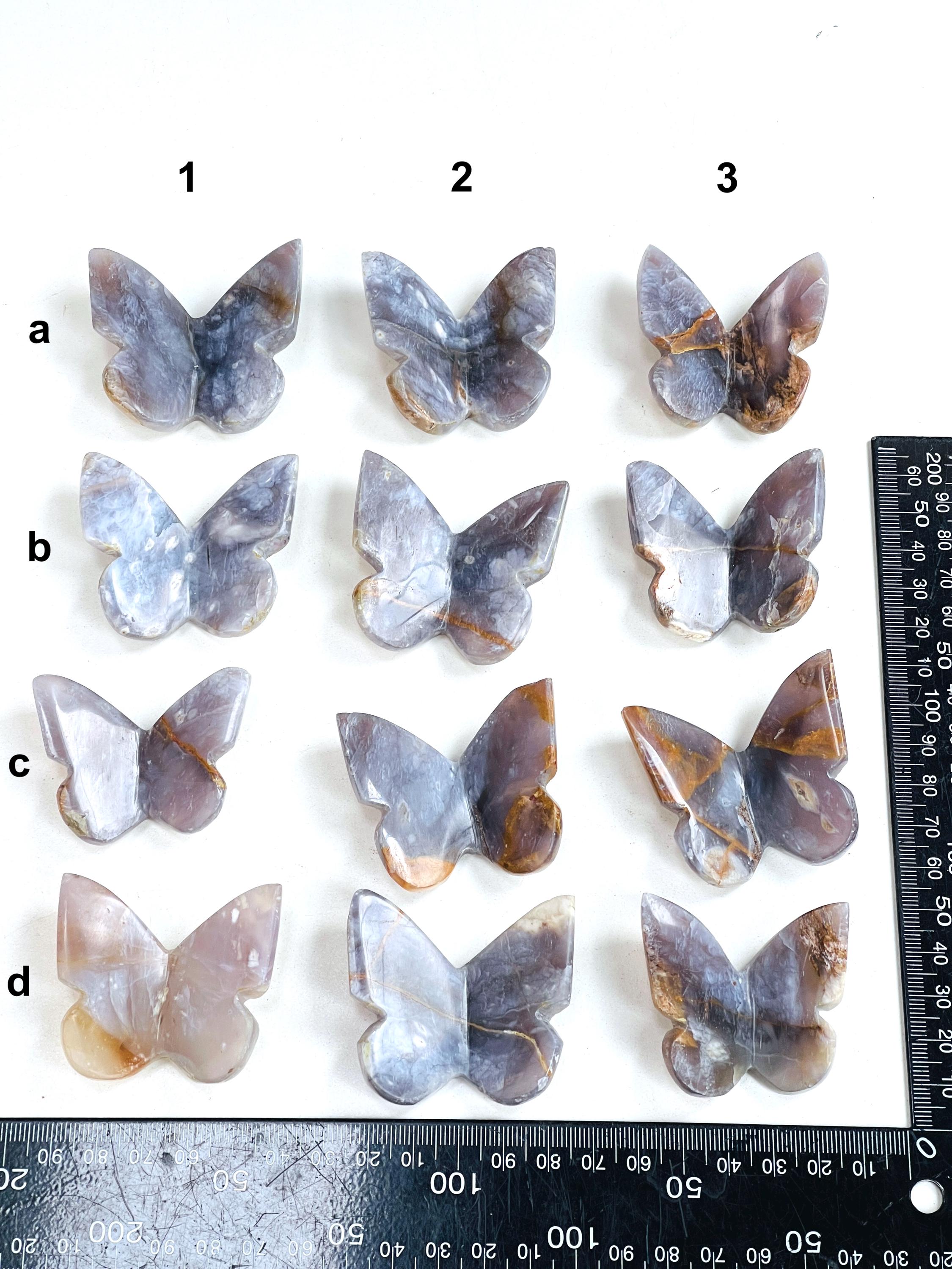 Gemstone Butterfly, Purple Chalcedony 3D butterfly, crystal gift