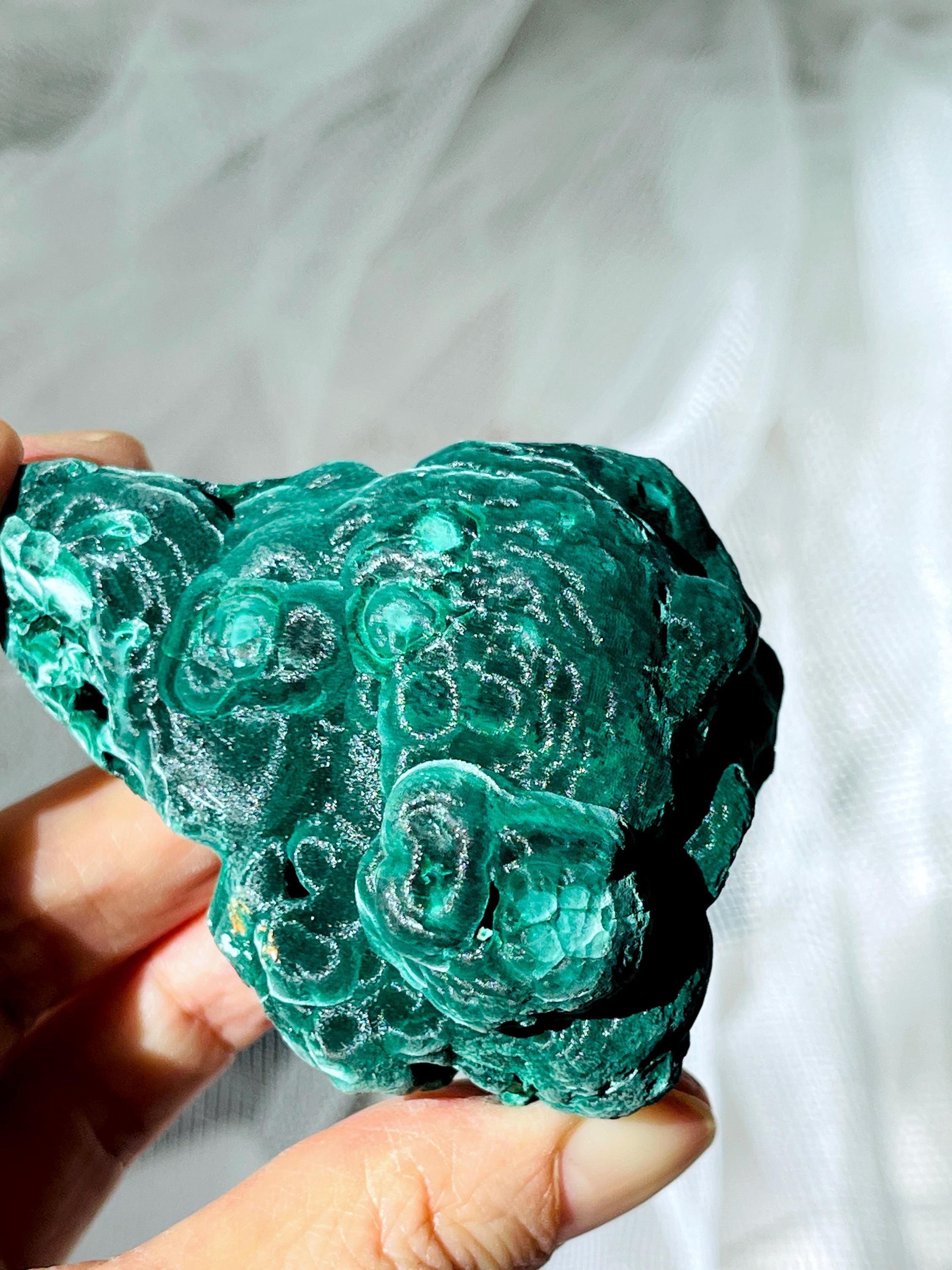 Rare Malachite Specimen, Velvet Cat Eye Malachite, Raw Malachite Crystal, Unique Crystal Gift, Healing Gemstone, Natural Malachite Stone