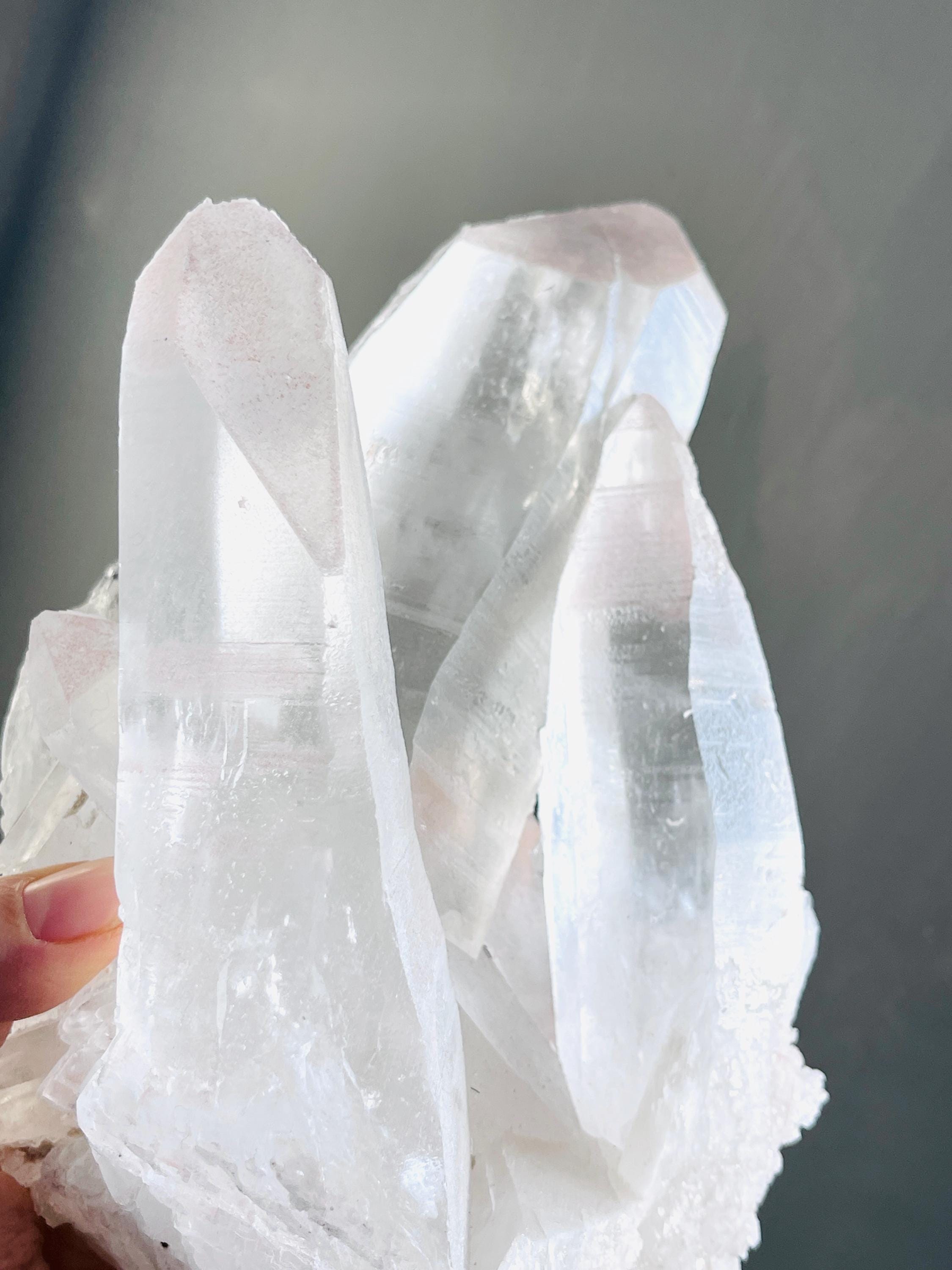 2.84kg XXL Lemurian Quartz Cluster with Pink Lithium – Rare Statement Crystal, Healing Energy, Collector's Gift