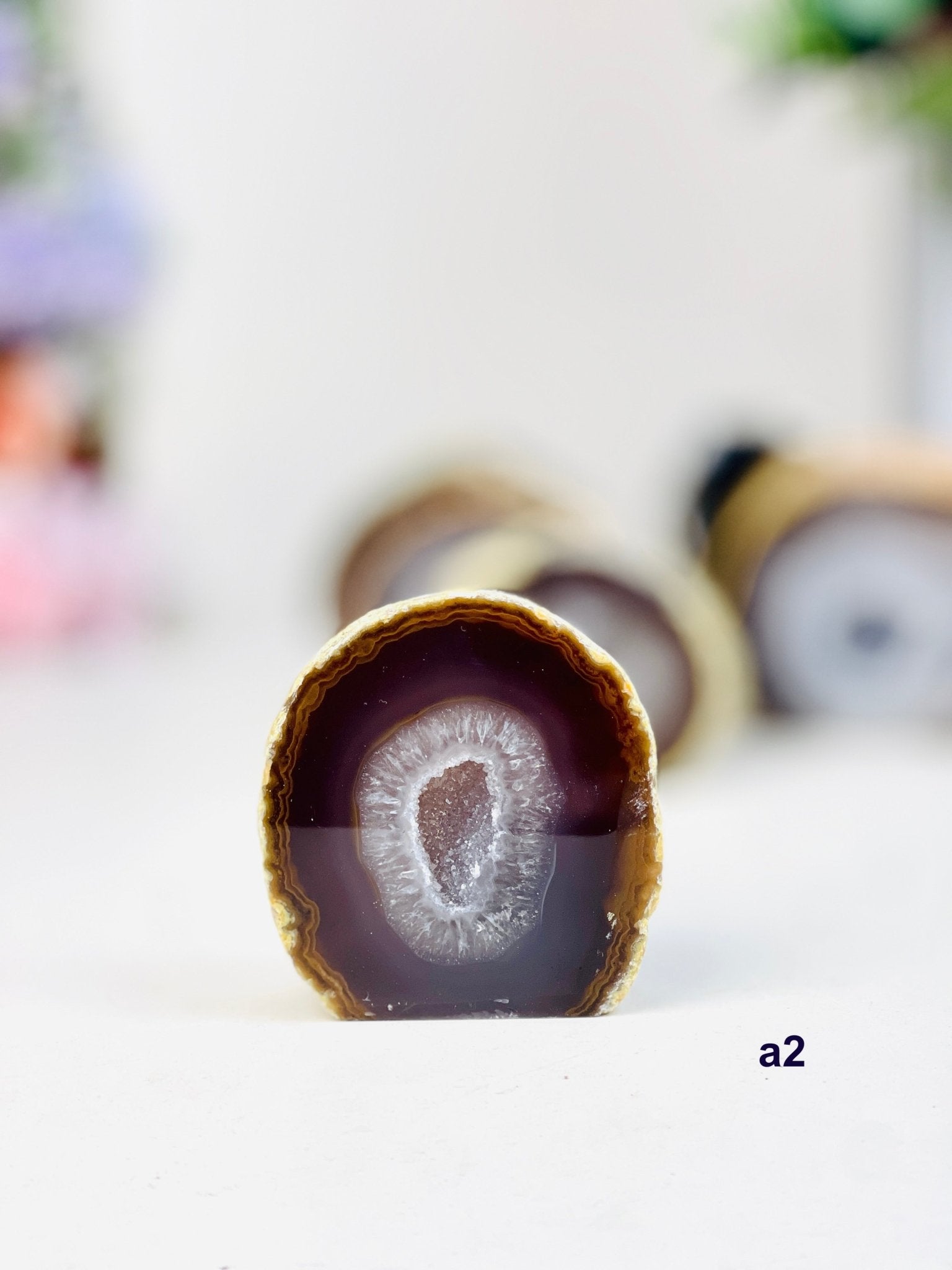 Brazilian Agate Crystal Cave - Cut Base Nodule (Un-dyed Earth Tones) - Million Years Crystal