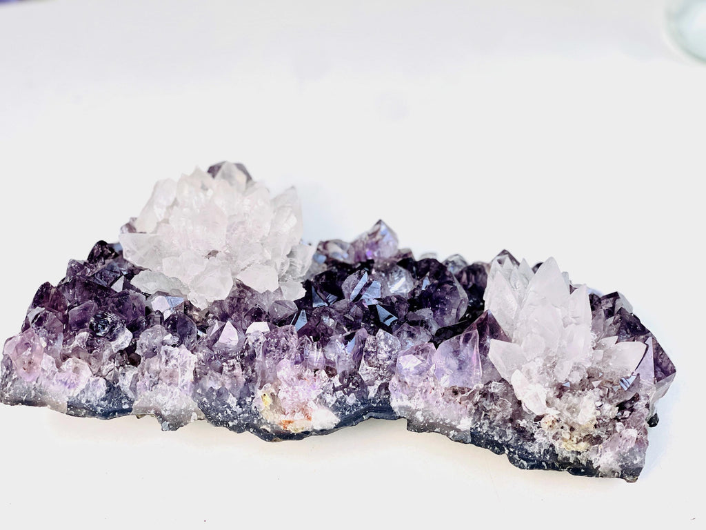 Exquisite Amethyst with Calcite Mineral Specimen, Special Calcite & Amethyst Specimen, Calcite Specimen, Amethyst Mineral Specimen