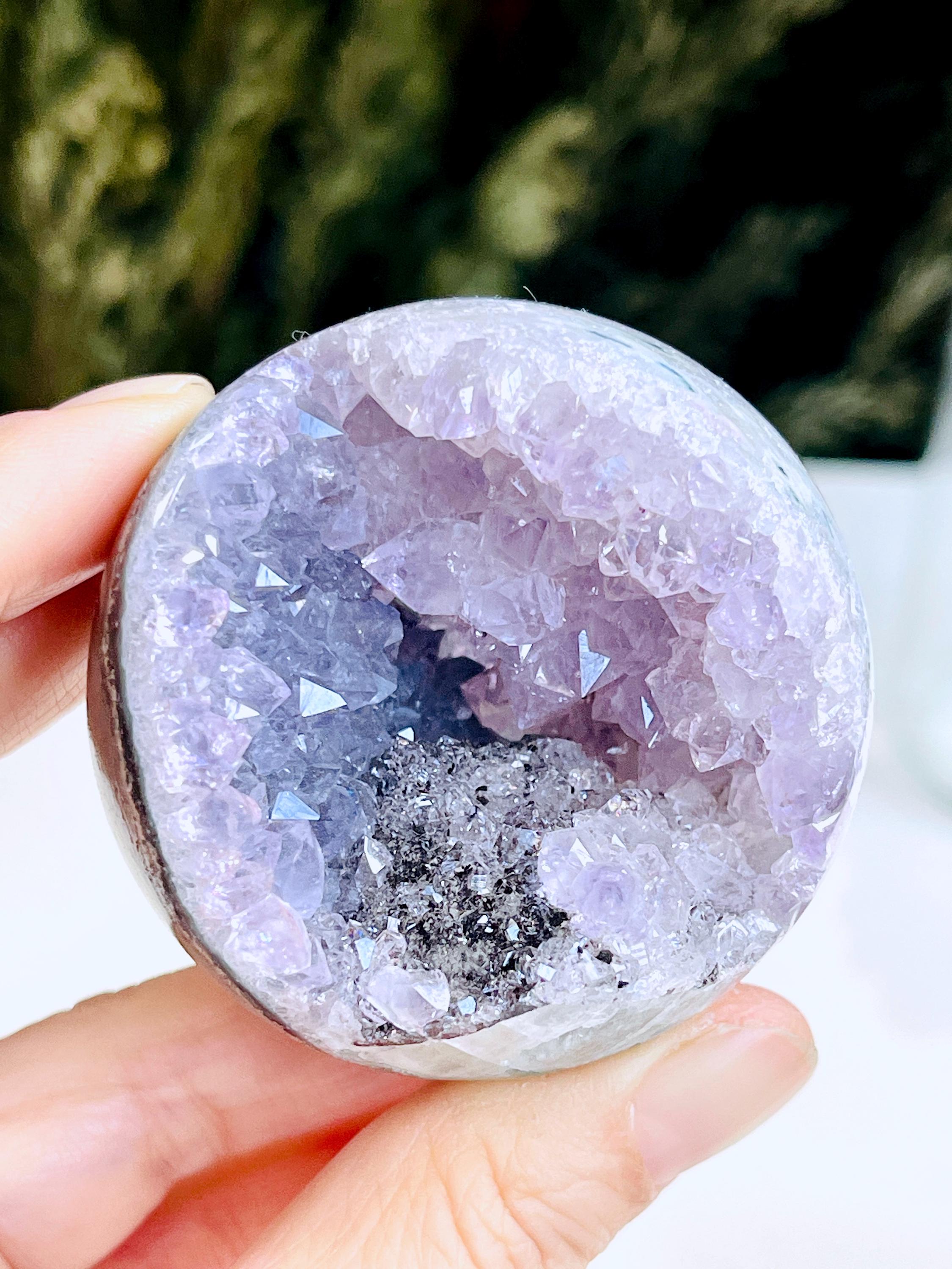 Amethyst Sphere, Druzy Amethyst Sphere, unique gift, Crystal gift, Home Decor