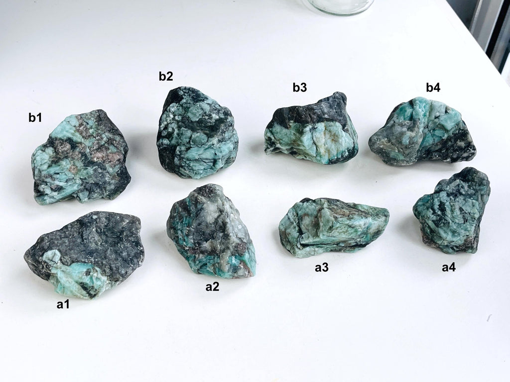 Natural Emerald Specimen in Matrix | Raw Brazilian Emerald | Select Your Piece