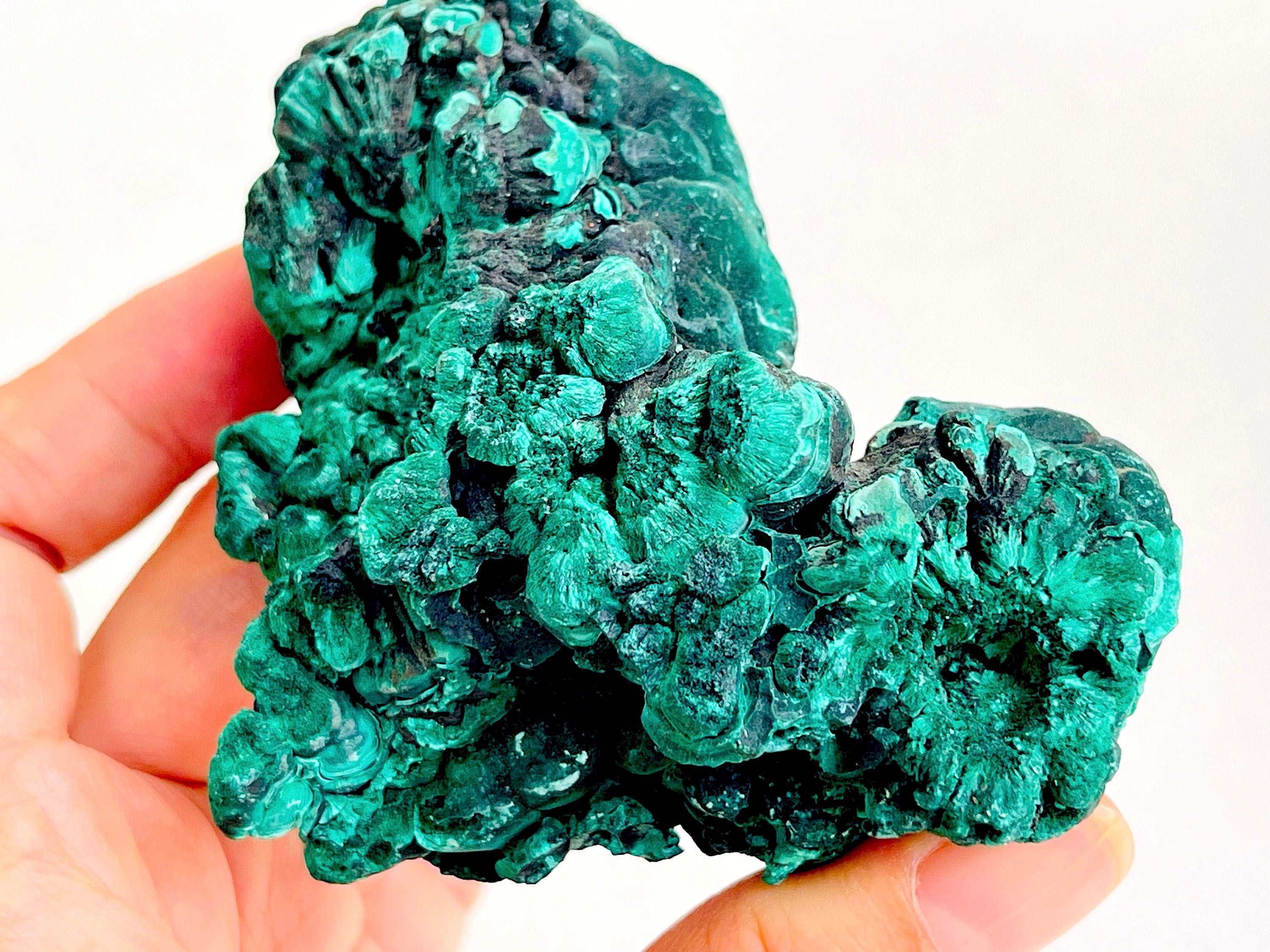 Malachite Specimen, Extremely Unique Shape Malachite, Velvet Malachite, Rare Malachite Specimen, Raw Malachite Specimen