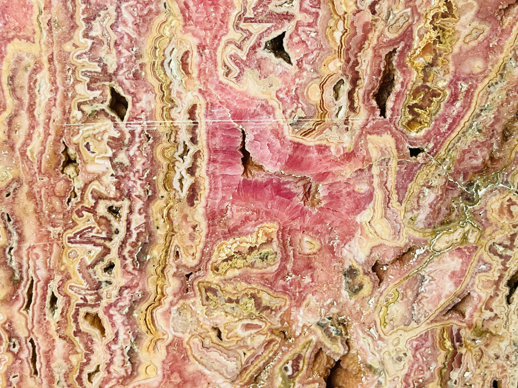 Natural 1.78kg Rhodochrosite Slab – AAA Grade Pink Crystal, Polished Both Sides | Capillitas Mine, Argentina