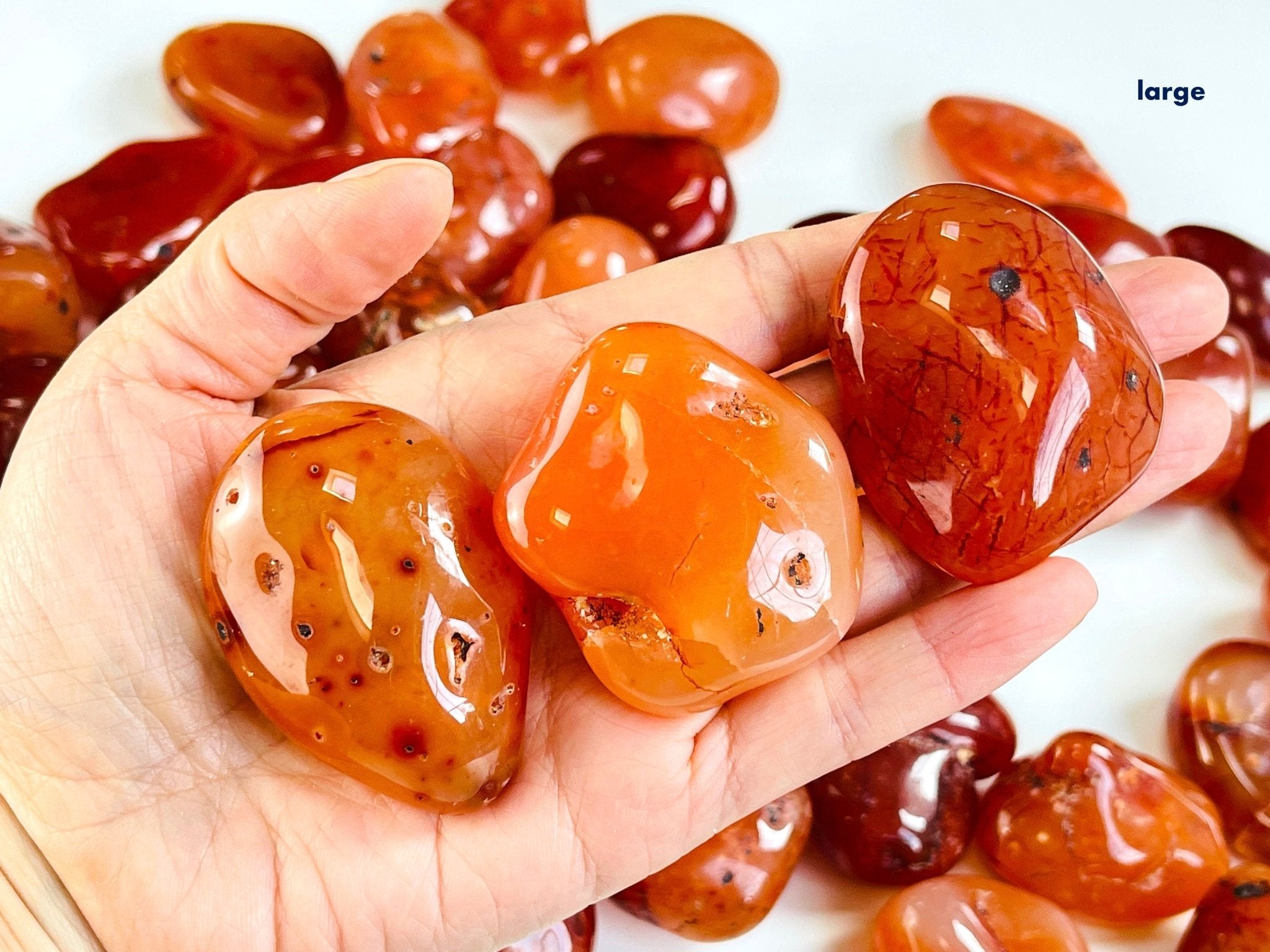 Carnelian Healing Crystal Jumbo Tumble Stone - Million Years Crystal