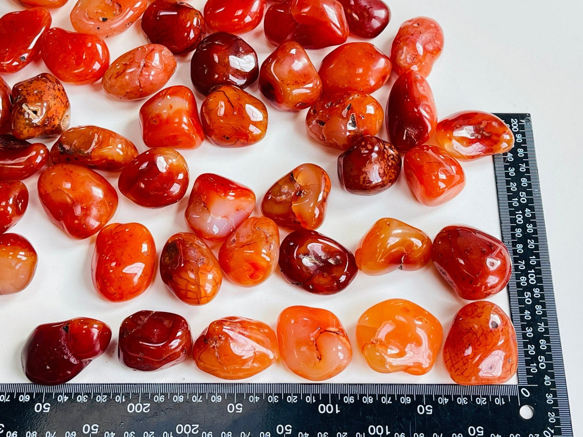Carnelian Healing Crystal Jumbo Tumble Stone - Million Years Crystal
