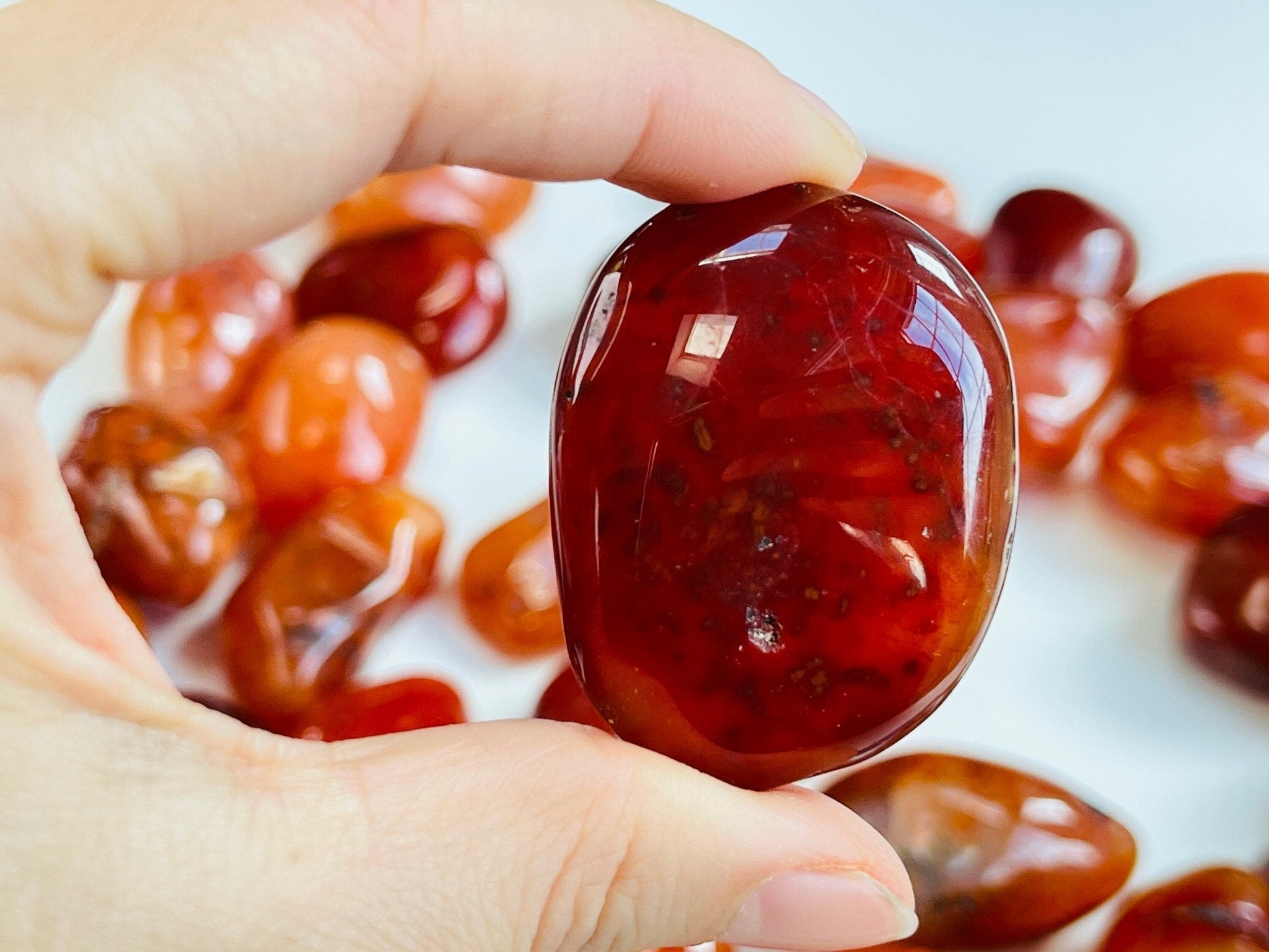 Carnelian Healing Crystal Jumbo Tumble Stone - Million Years Crystal