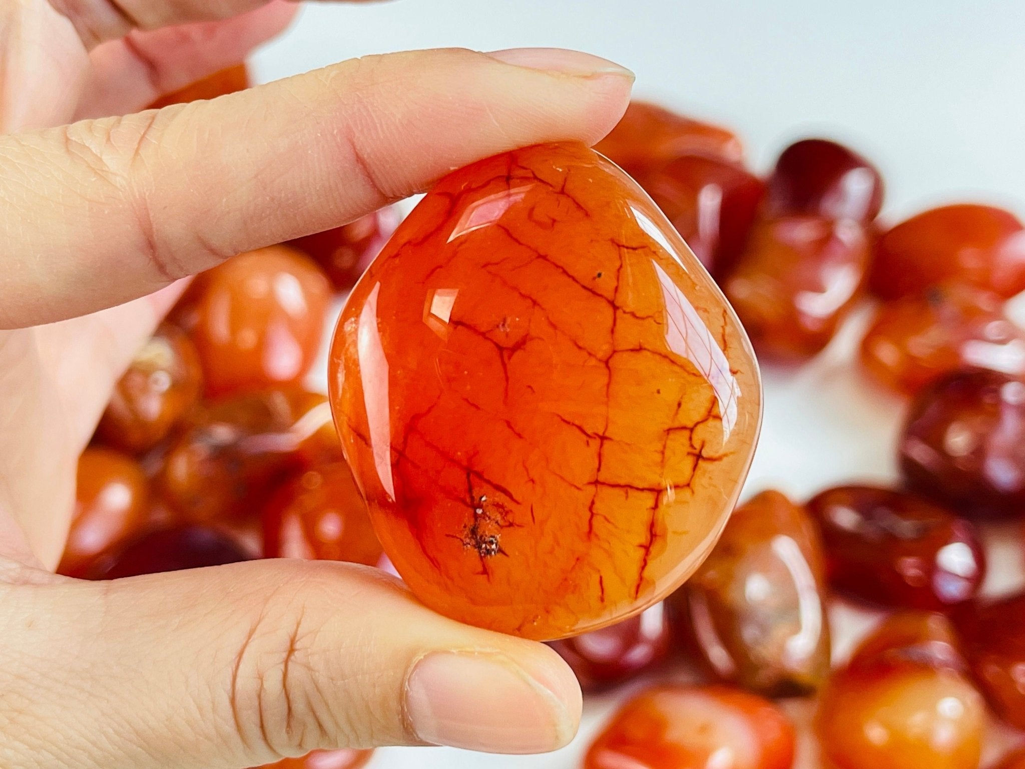 Carnelian Healing Crystal Jumbo Tumble Stone - Million Years Crystal