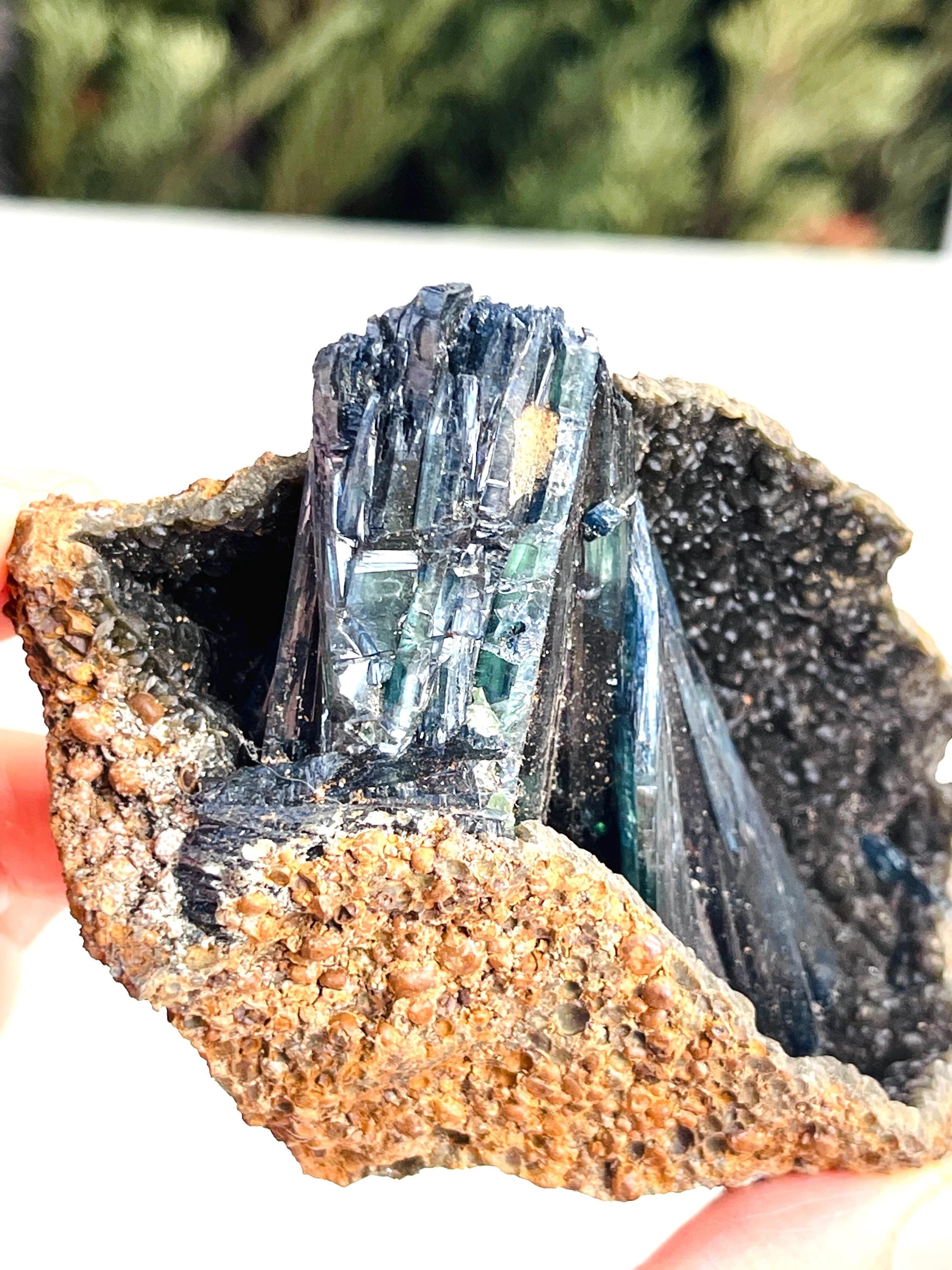 Rare Vivianite, High-Grade Natural Vivianite from Amazona, Brazil, Rare Crystal, Raw Vivianite Crystal, Crystal Cluster, Crystal Gift