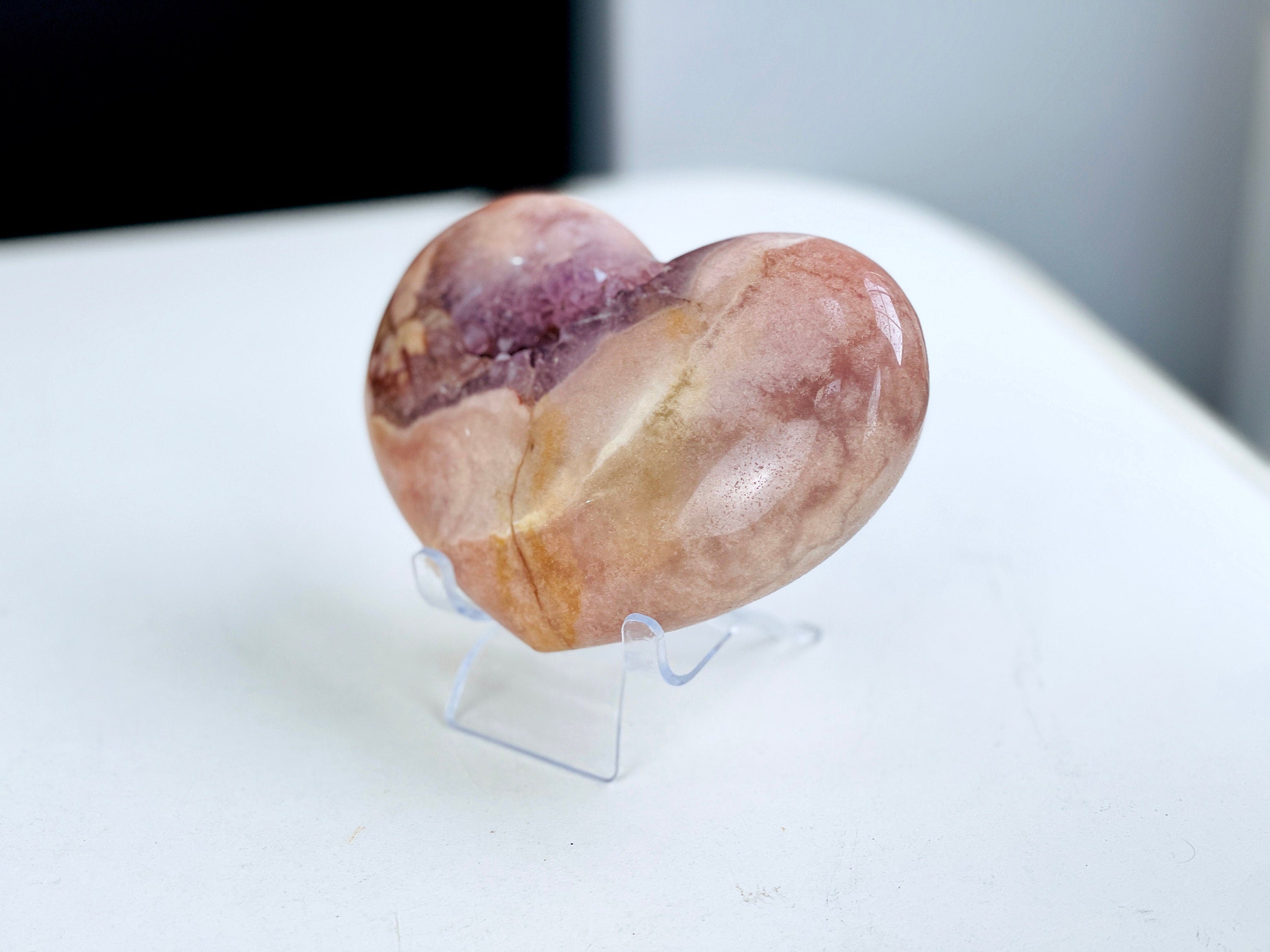 Pink Amethyst, High Quality Pink Amethyst Heart, Pink Amethyst Crystal Heart, Crystal Heart, Crystal Gift, Healing Crystal