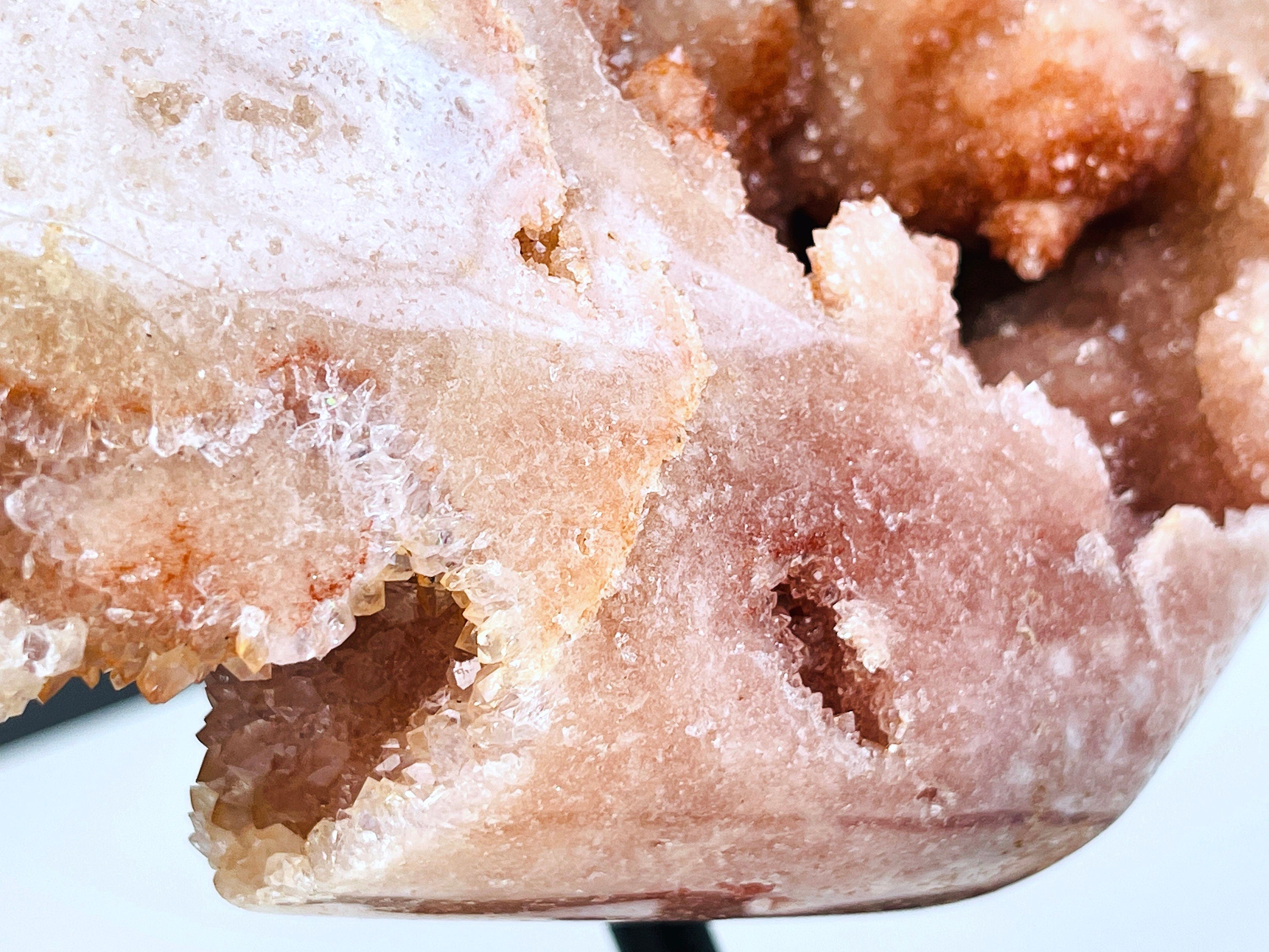 Pink Amethyst Heart, 5.4kg Statement Pink Amethyst Druzy Heart on Metal Stand, Pink Amethyst Crystal Heart, Crystal Heart, Crystal Gift