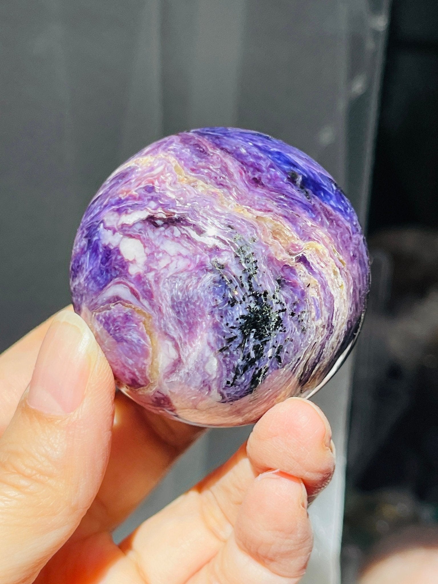 Charoite Sphere - Million Years Crystal