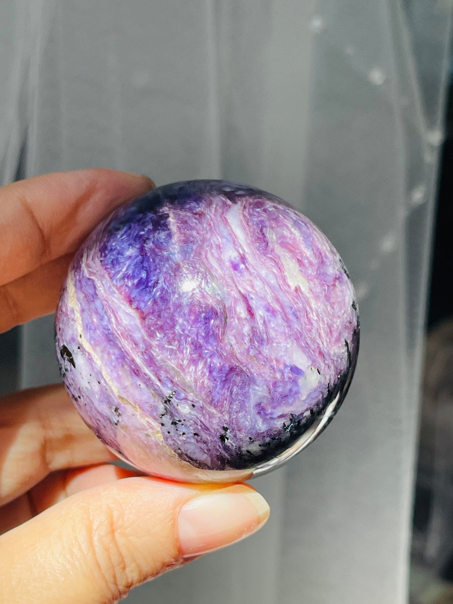 Charoite Sphere - Million Years Crystal