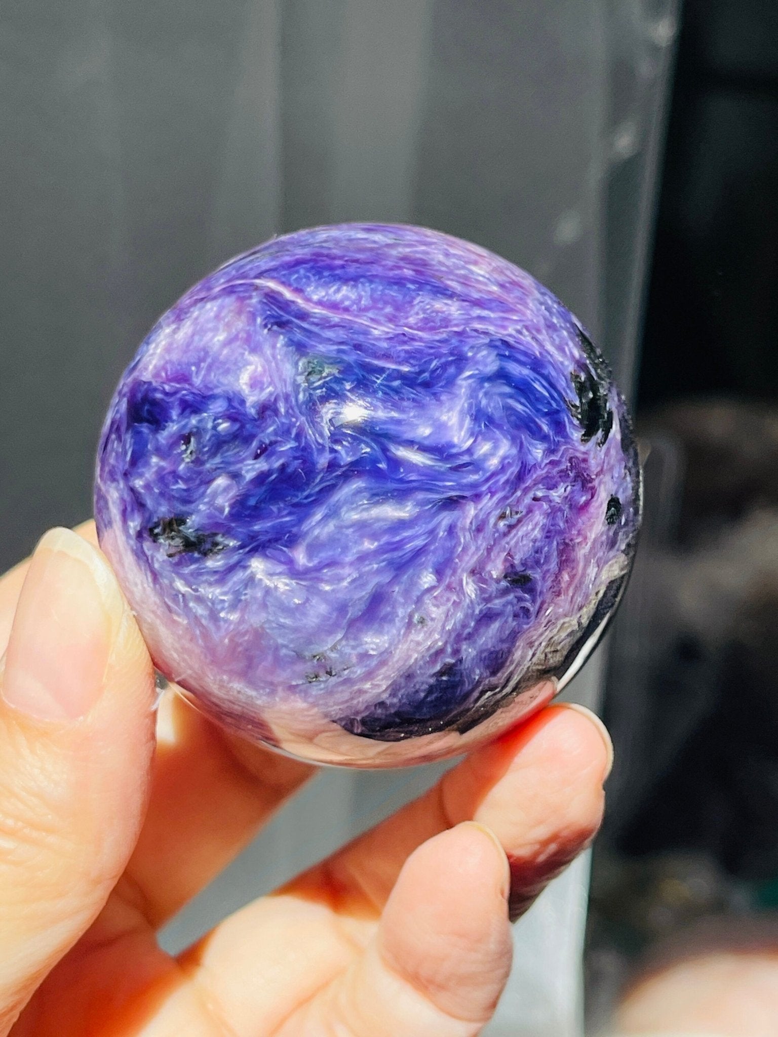 Charoite Sphere - Million Years Crystal