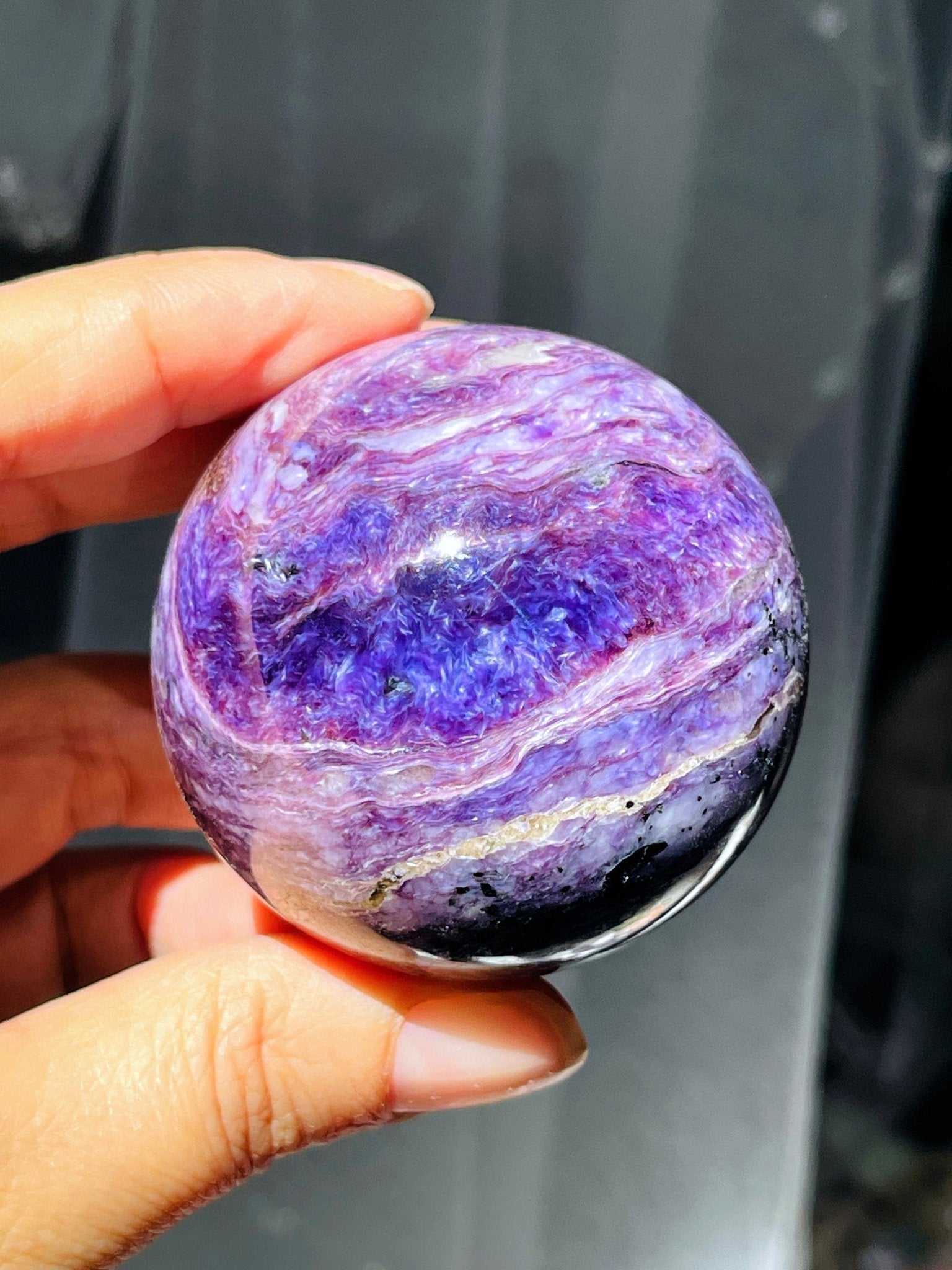 Charoite Sphere - Million Years Crystal