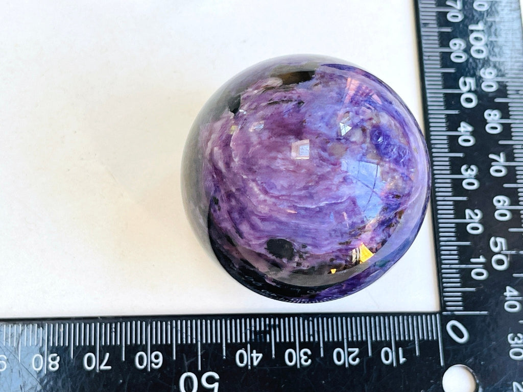 Charoite Sphere, Rare Charoite Crystal Ball, Crystal gift, Unique Gift - Million Years Crystal