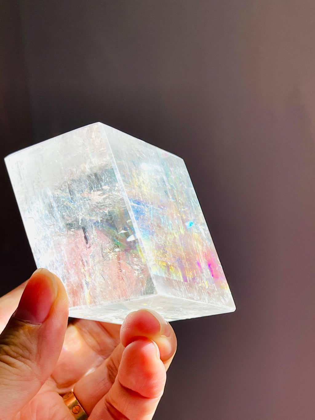 Clear Optical Calcite, Brazilian High-Grade Optical Calcite Cubes, Iceland Spar, Clear Calcite, Crystal Gift -5 - Million Years Crystal