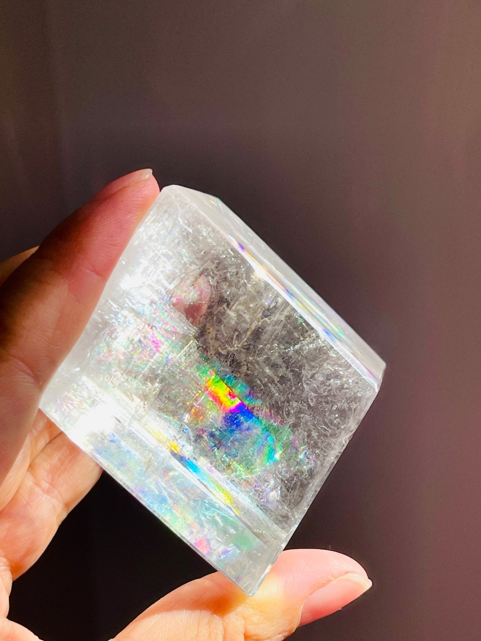 Clear Optical Calcite, Brazilian High-Grade Optical Calcite Cubes, Iceland Spar, Clear Calcite, Crystal Gift -5 - Million Years Crystal